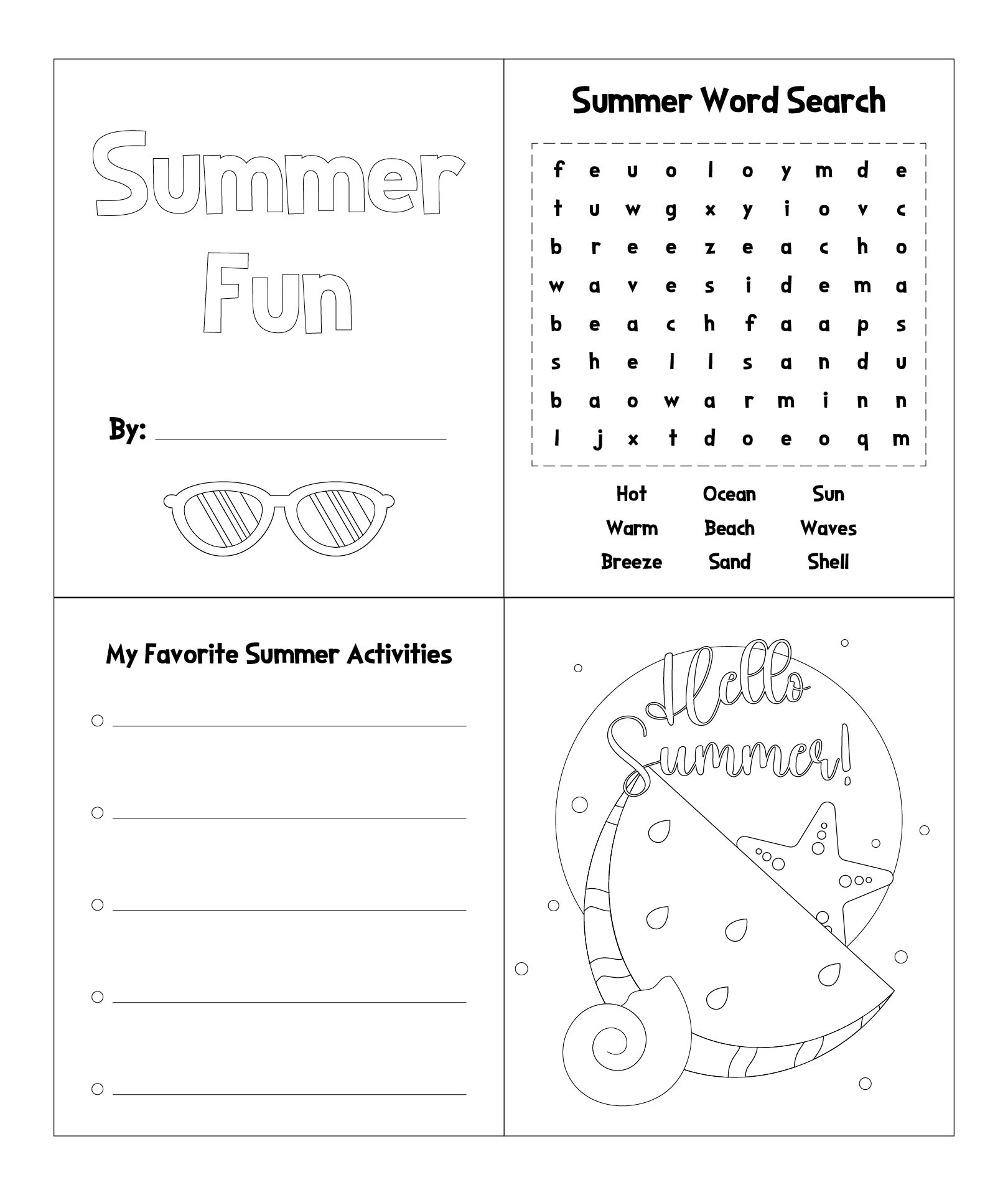 Cool Off Summer Fun Booklets