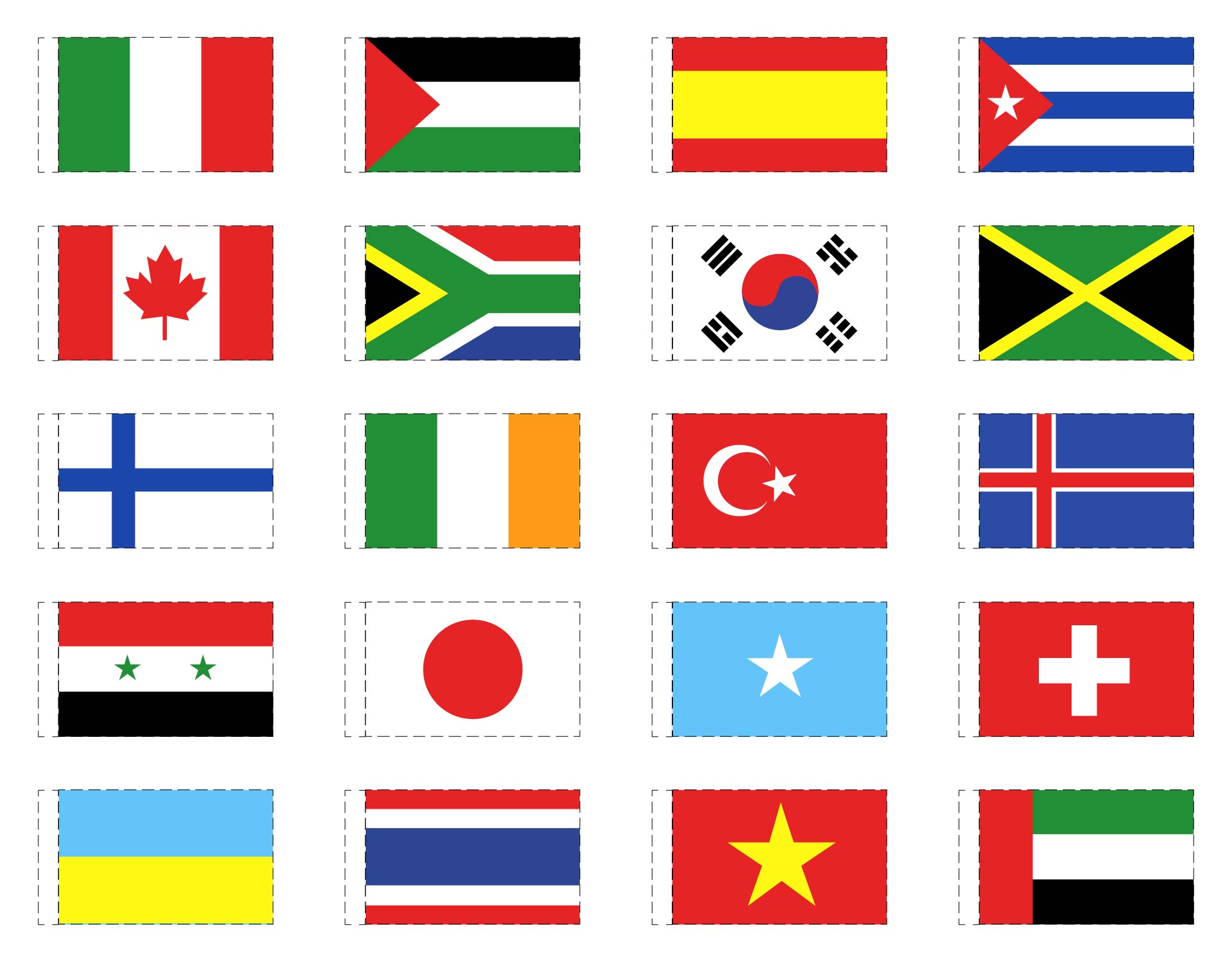 Country Flags of the World Printable Banners Country Flags of the World Printable Banners