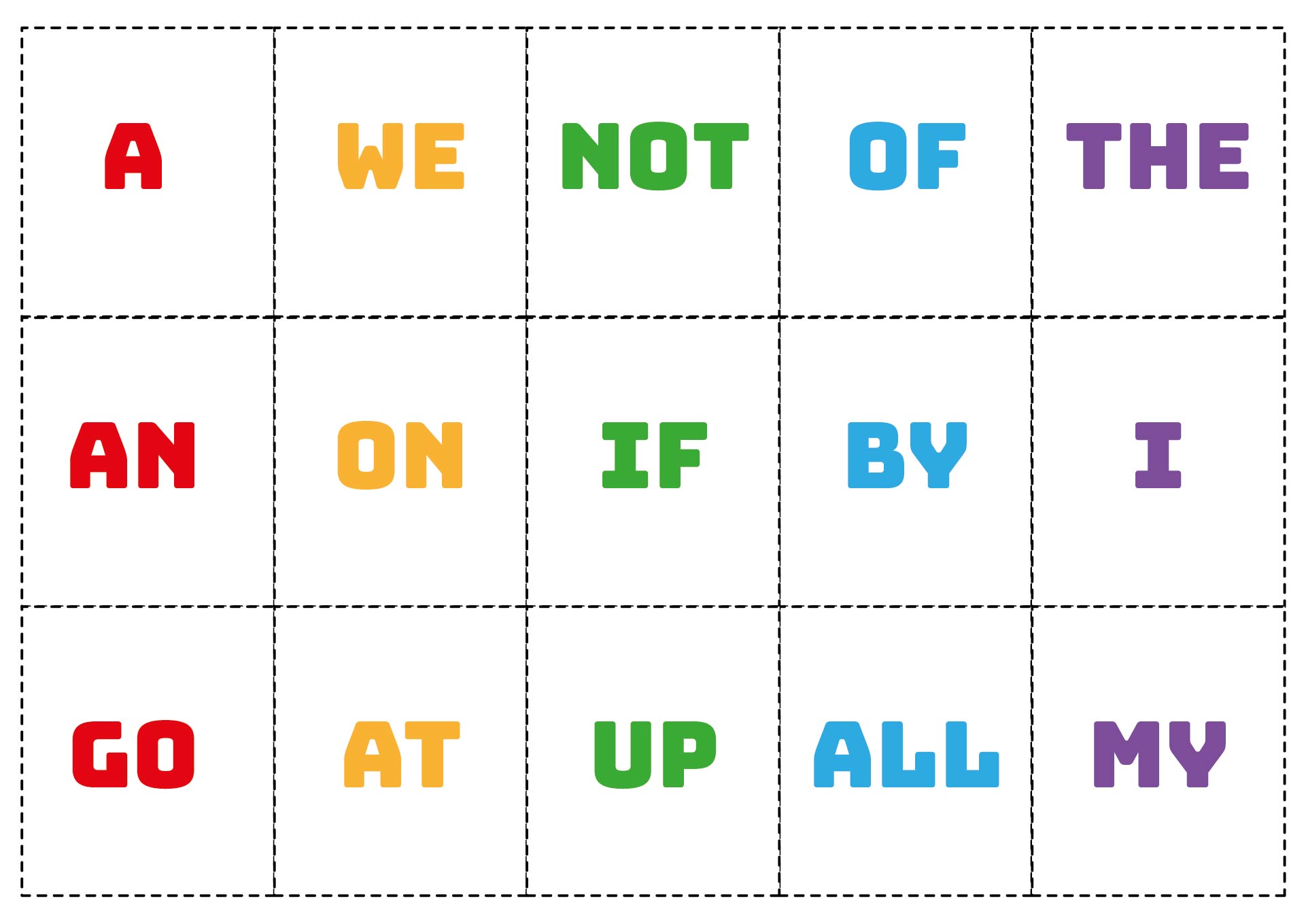 Fry Sight Words Printable Flash Cards