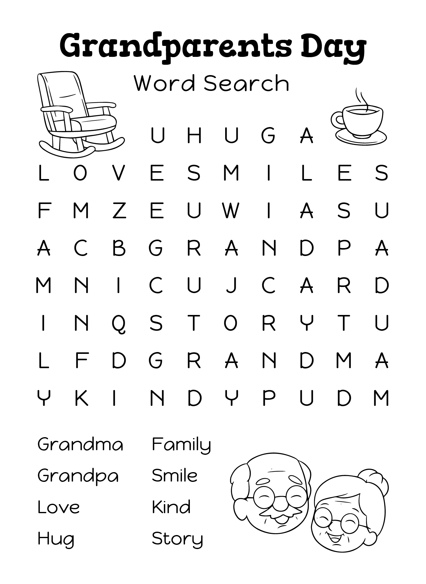 Grandparents Day Puzzle Worksheets Grandparents Day Puzzle Worksheets