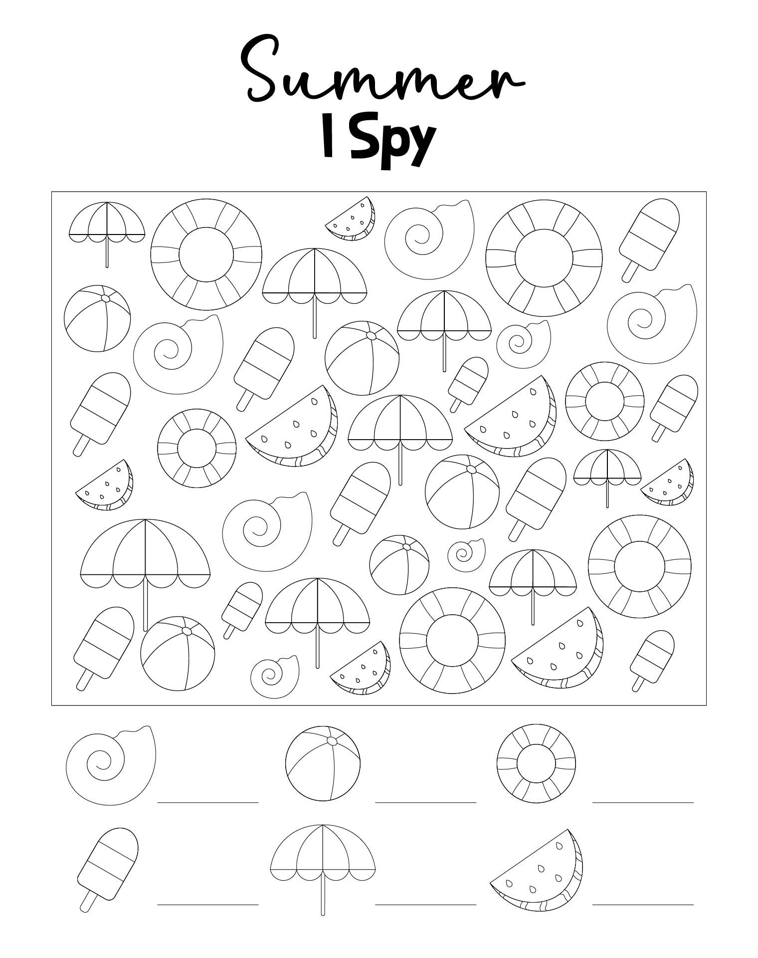 Have a Fun Summer Activity Sheets