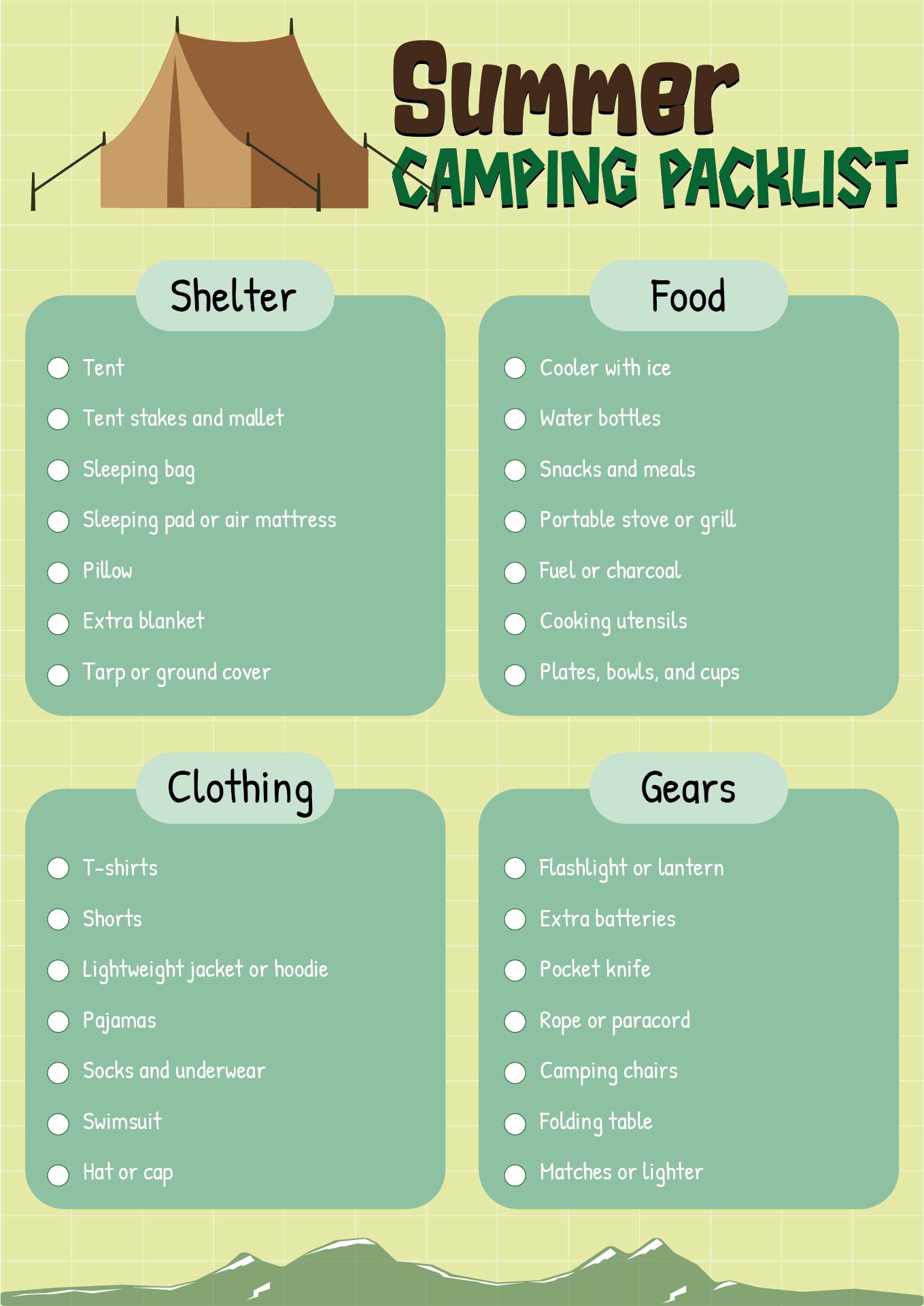 Have a Kool Summer Camping Gear List