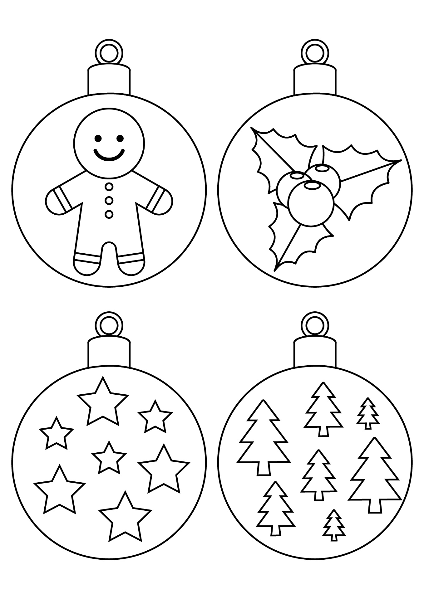 Holiday Ornament Coloring Pages Holiday Ornament Coloring Pages