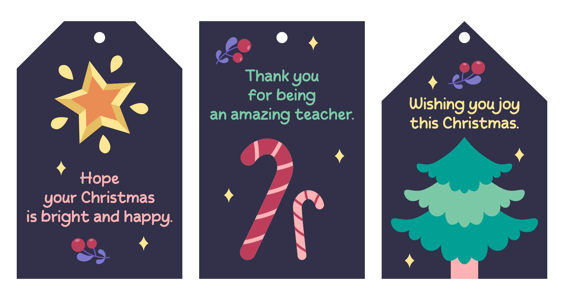 Holiday Teacher Gift Tags Printable Holiday Teacher Gift Tags Printable