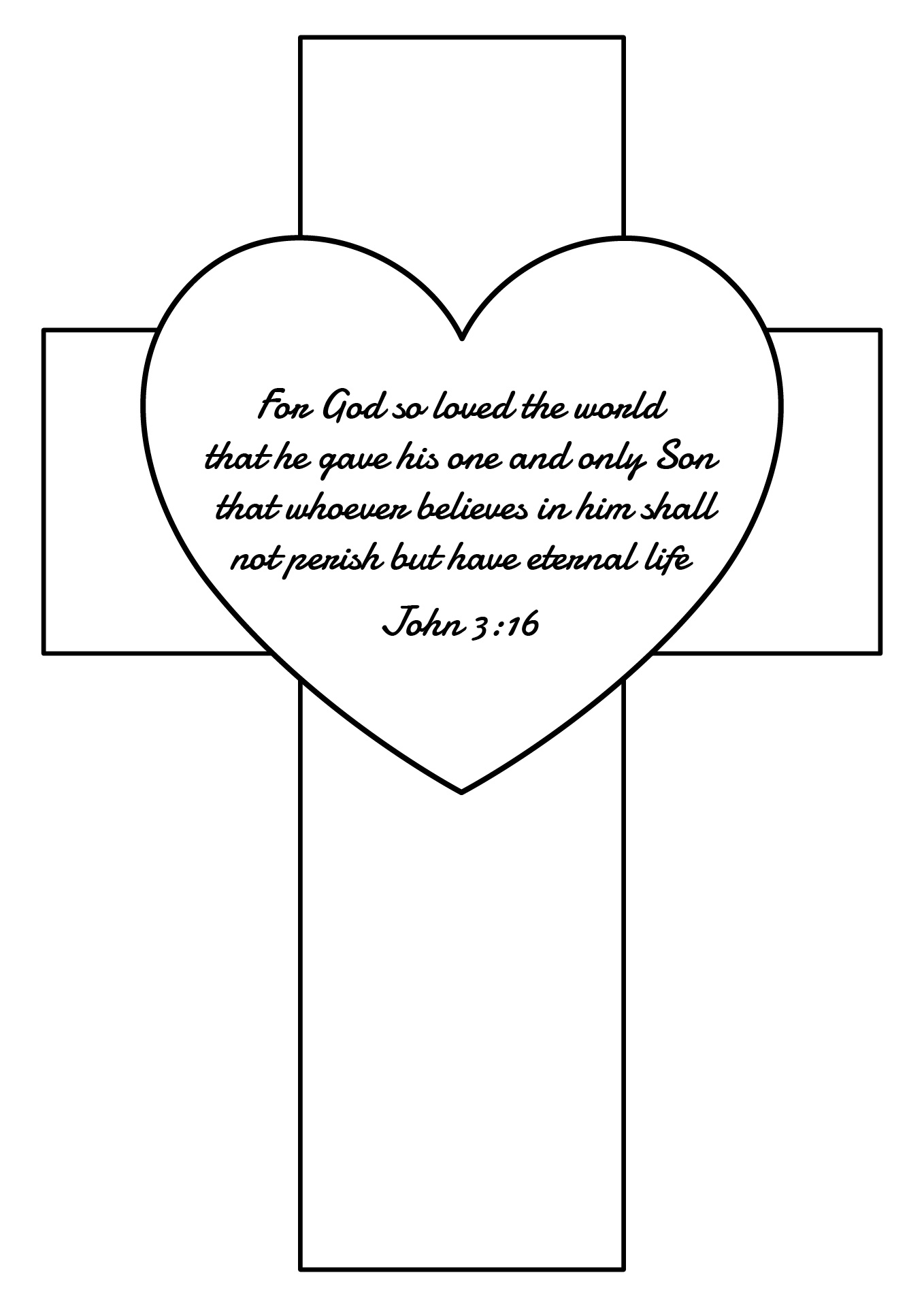 John 3:16 Heart Design Coloring Page John 3:16 Heart Design Coloring Page