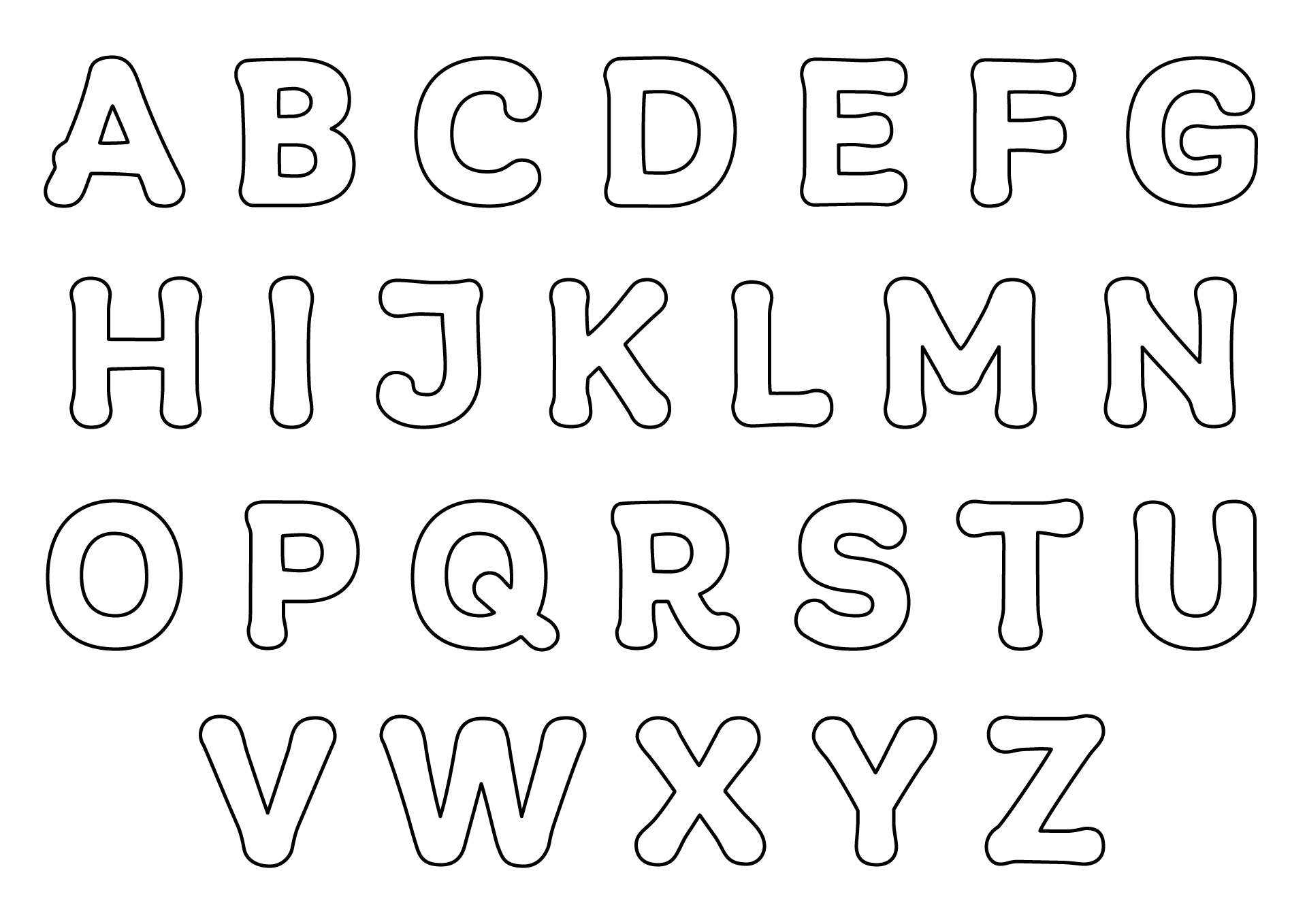 Large Alphabet Letters Cut Out