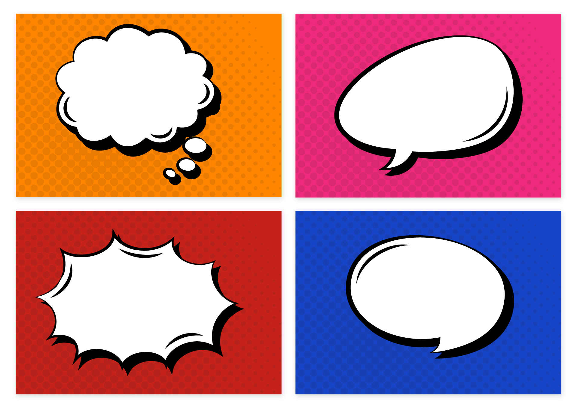 Large Superhero Speech Bubble Cut-Outs