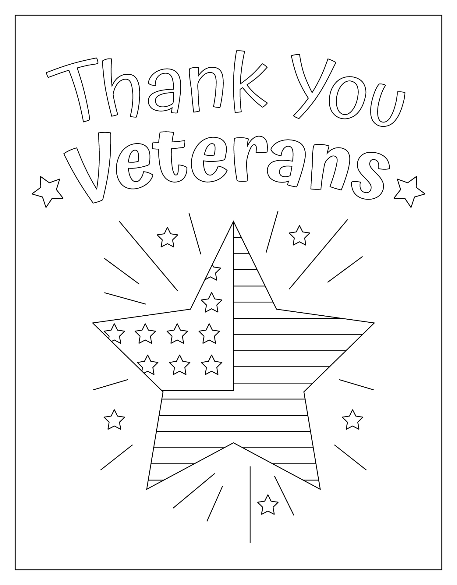 Memorial Day Thank You Veterans Cards Printable