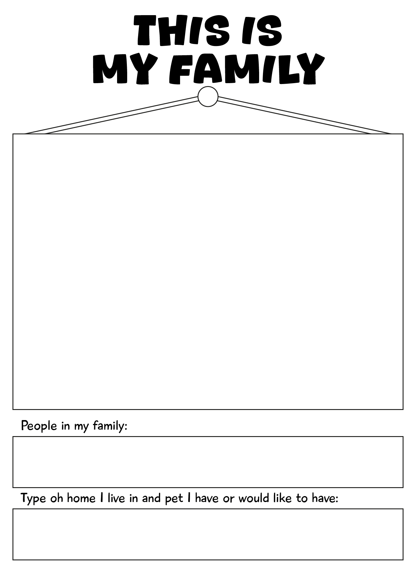 My Family Preschool Worksheets