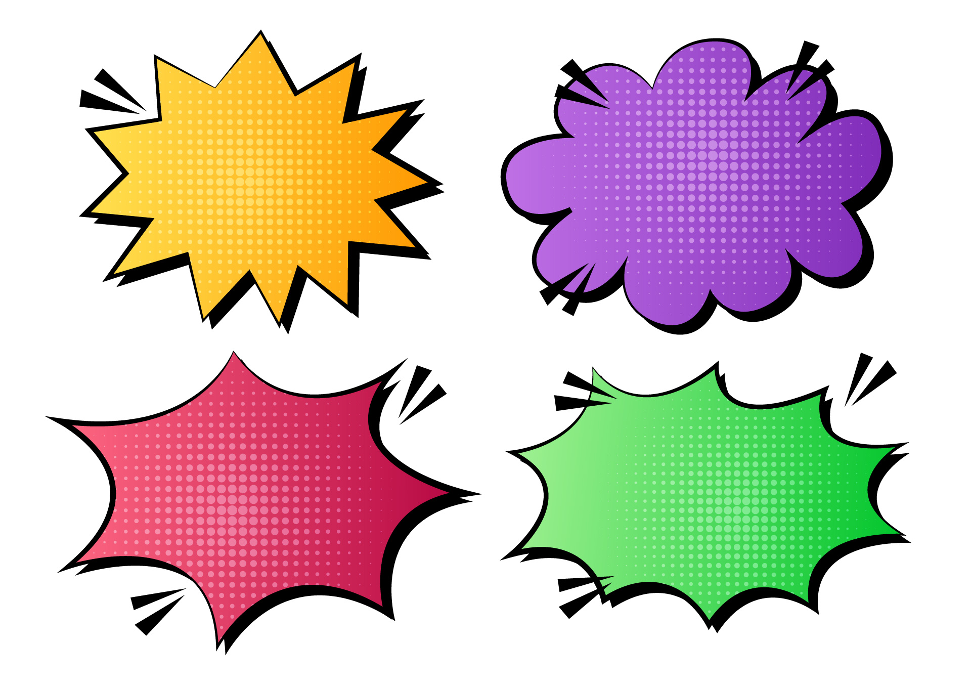 Oversized Superhero Comic Book Bubbles