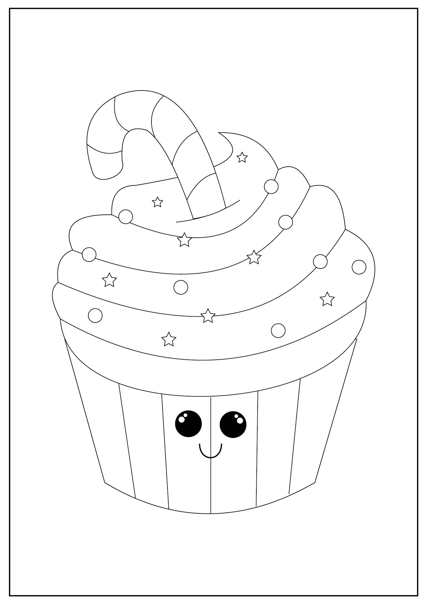 Preschool Cupcake Coloring Sheets