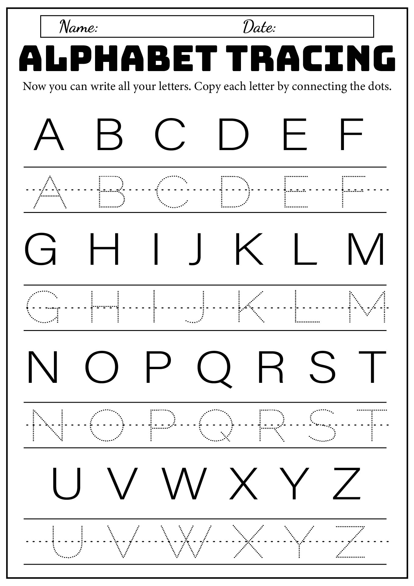 Preschool Letter Writing Practice Sheets Printable