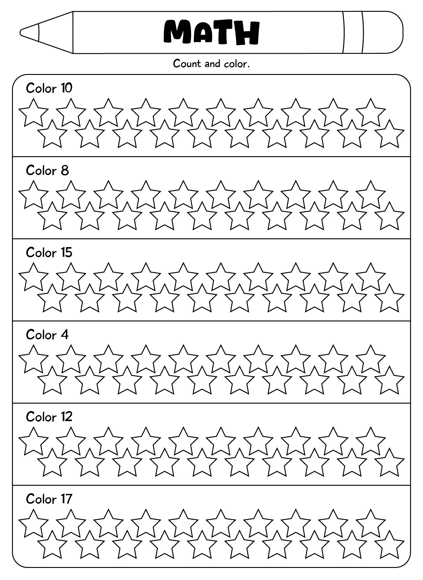 Preschool Number Counting Activities Sheets Preschool Number Counting Activities Sheets