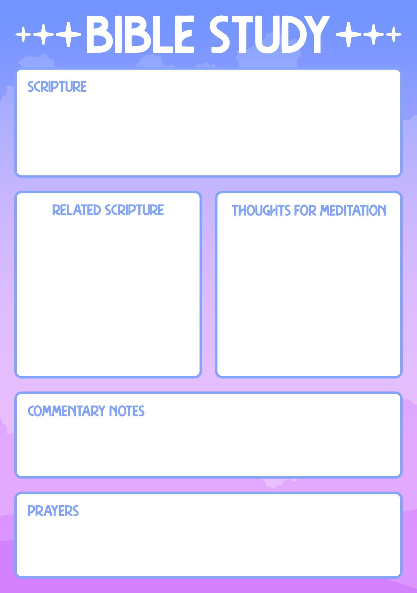 Printable Bible Study Notes for Couples