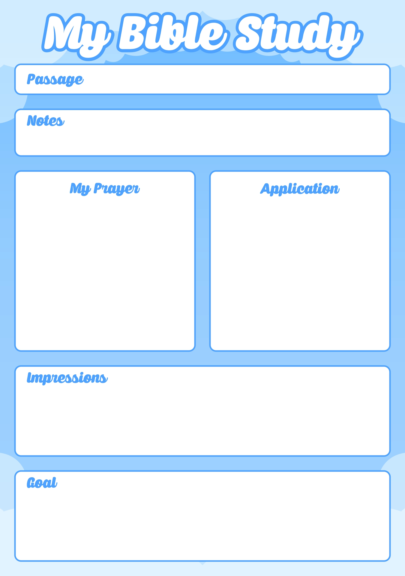 Printable Bible Study Notes for Teens