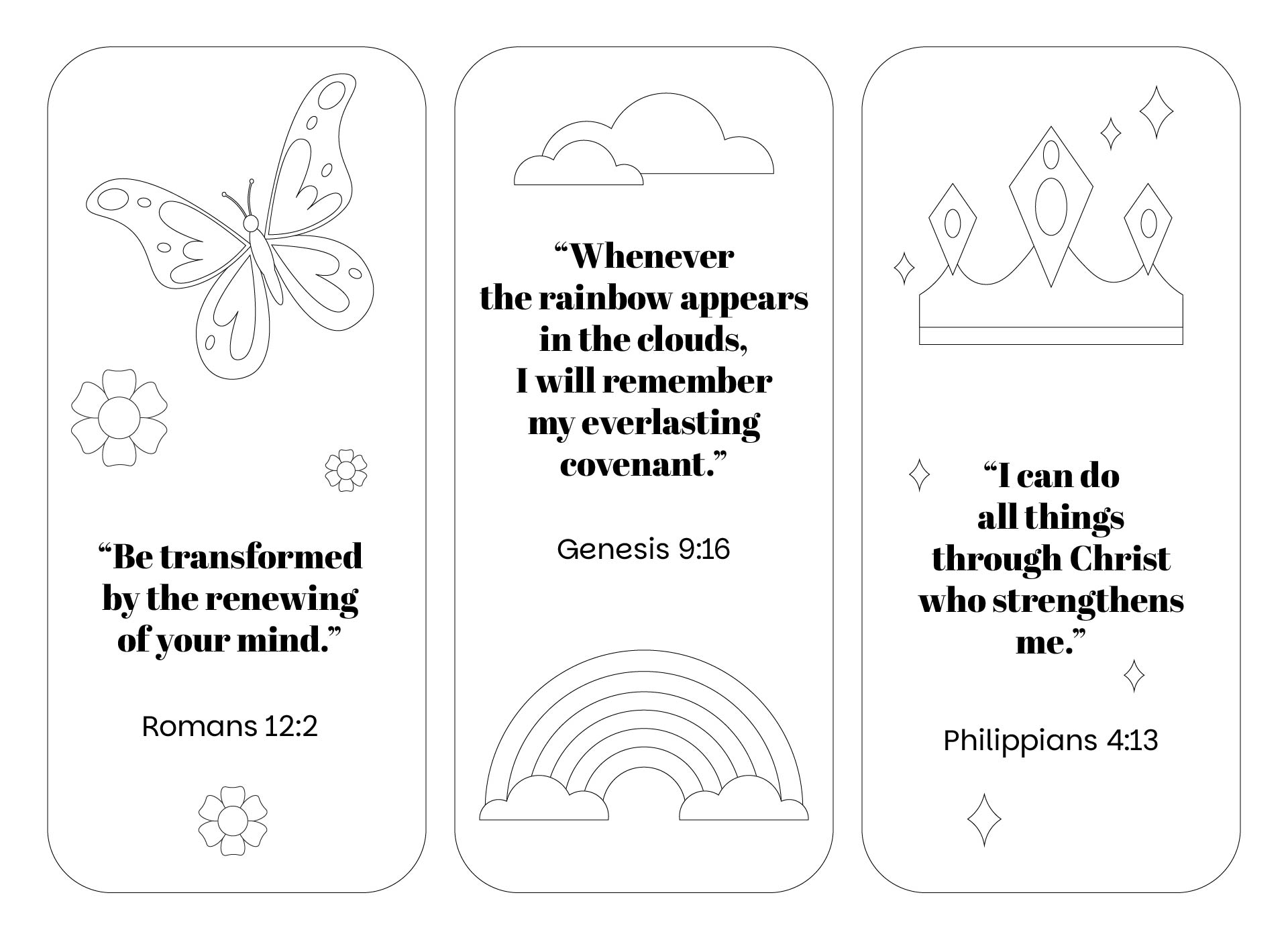 Printable Bible Verse Bookmarks for Kids Printable Bible Verse Bookmarks for Kids