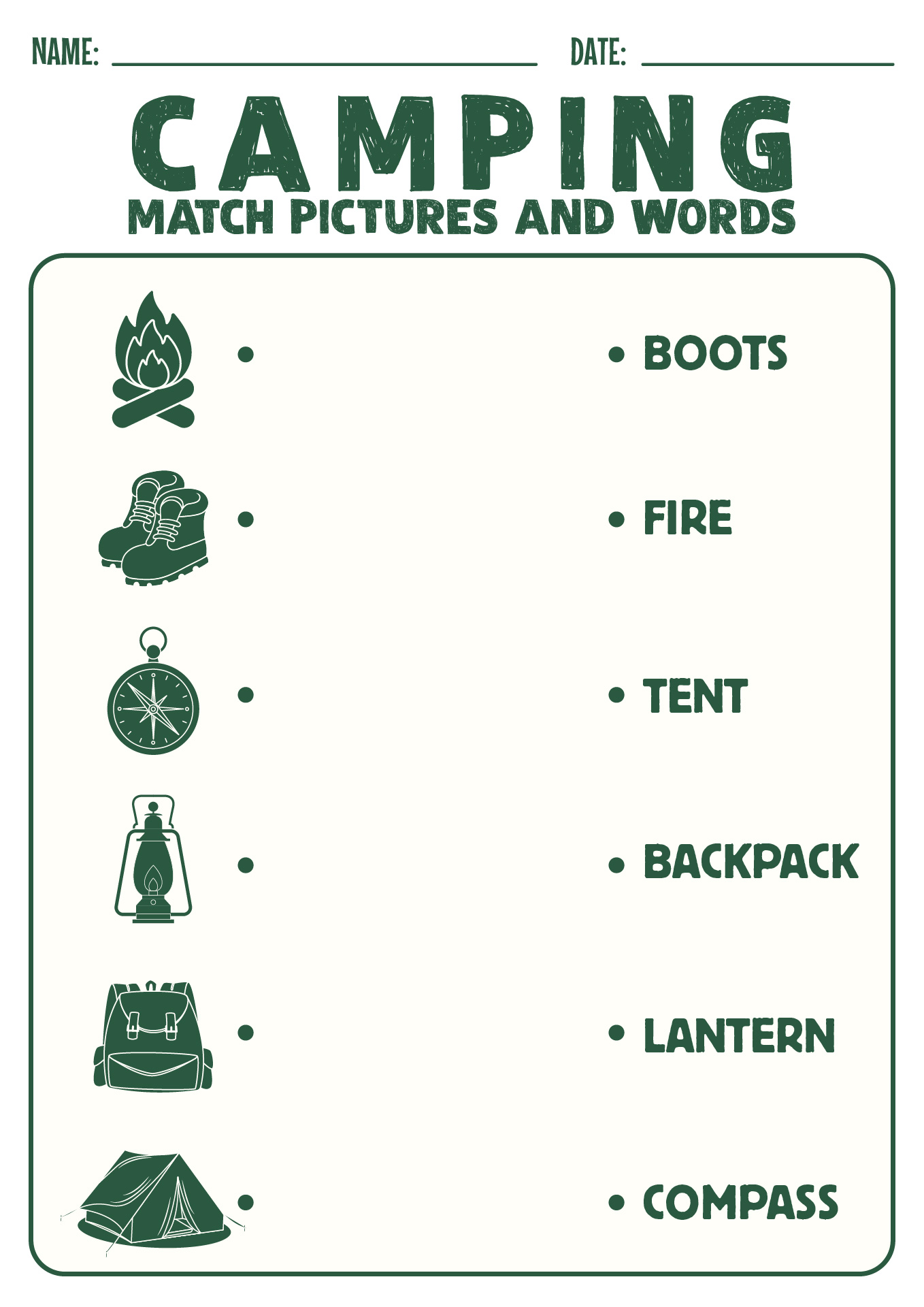 Printable Camping Games Pack