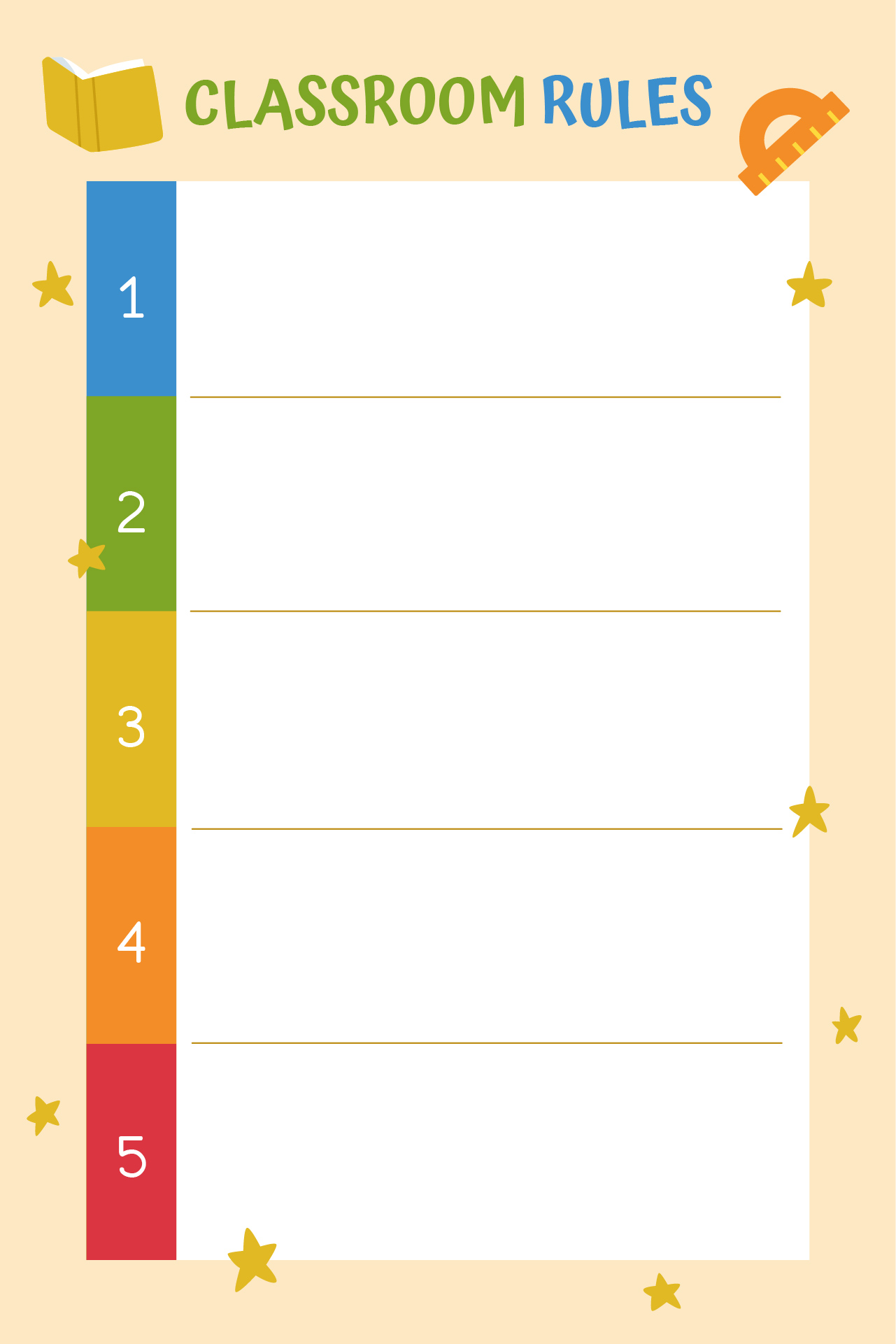 Printable Charts for Classroom Rules