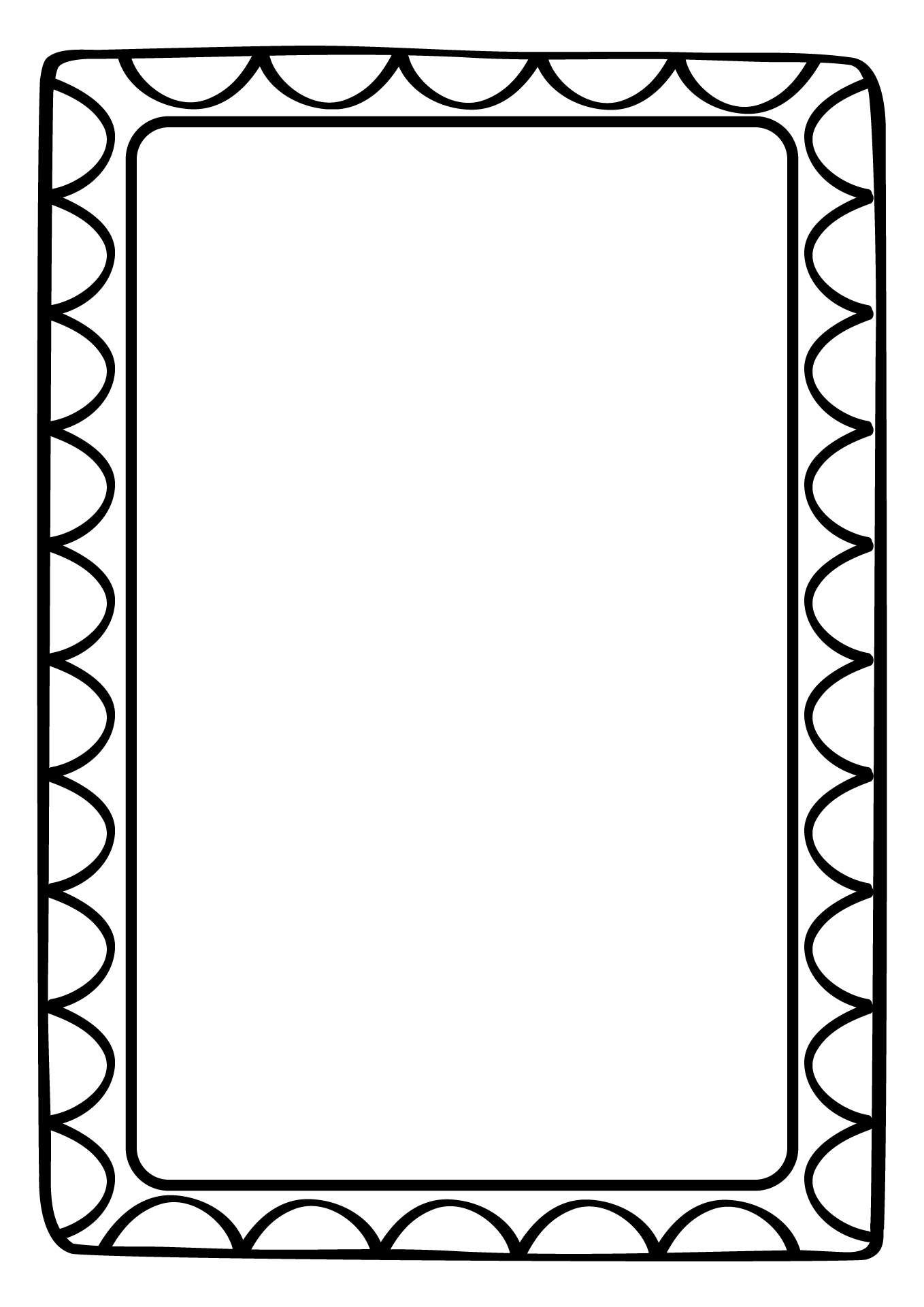 Printable Coloring Page Picture Frame for Kids