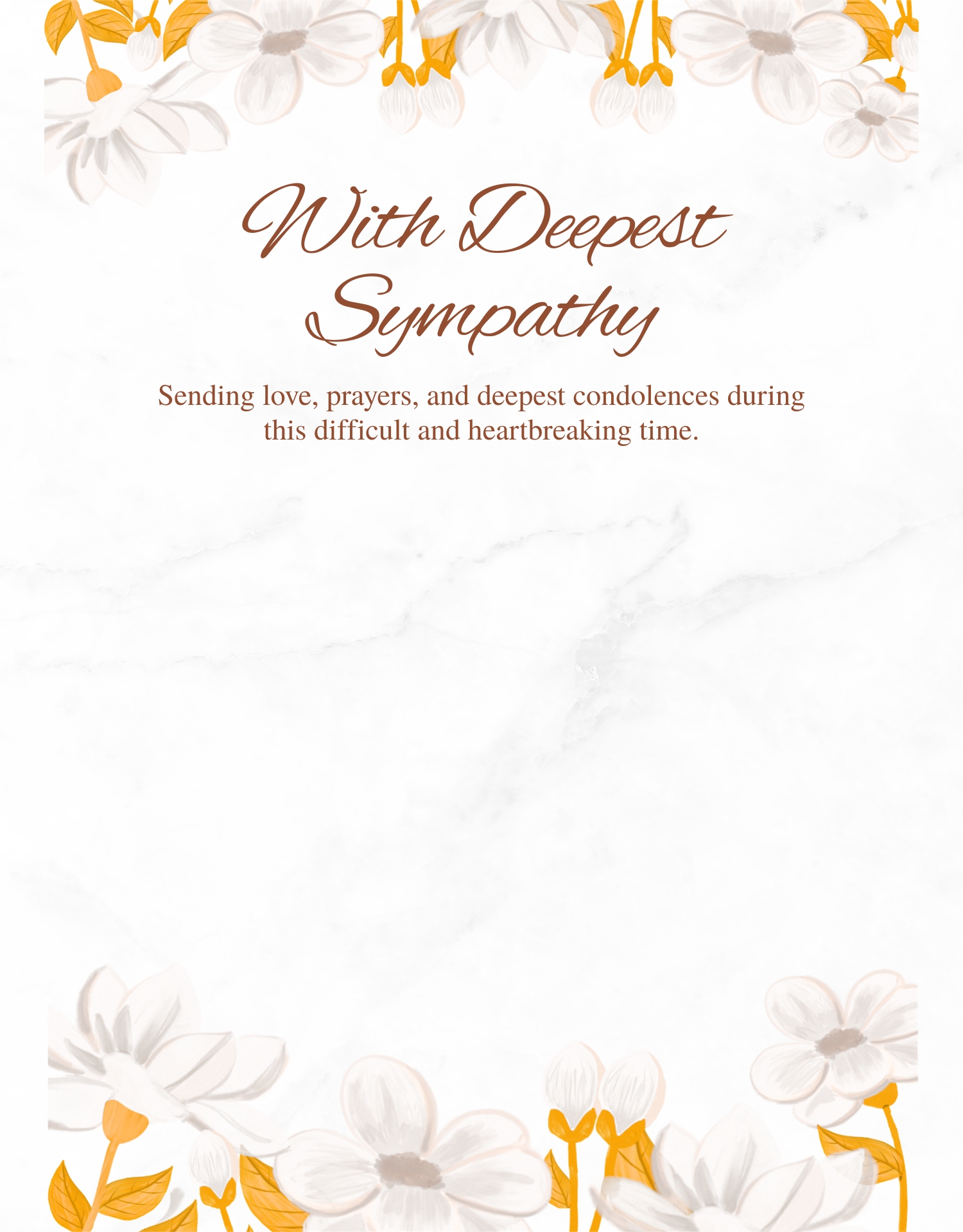 Printable Condolence Card