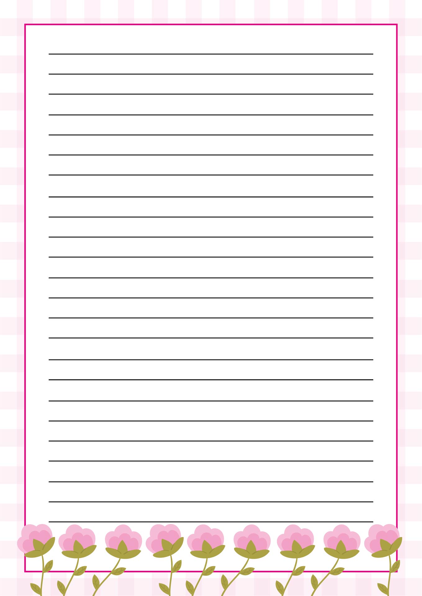 Printable Cute Letter Stationery