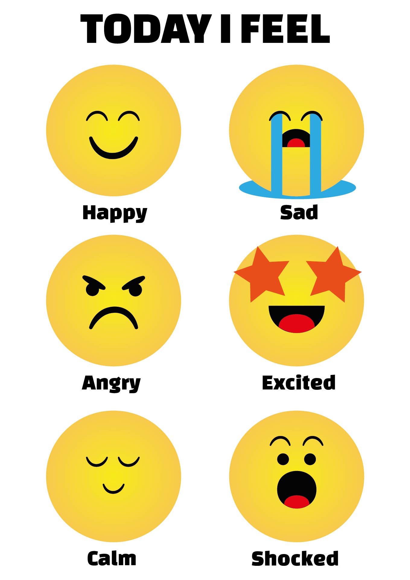 Printable Emotions Guide for Preschool