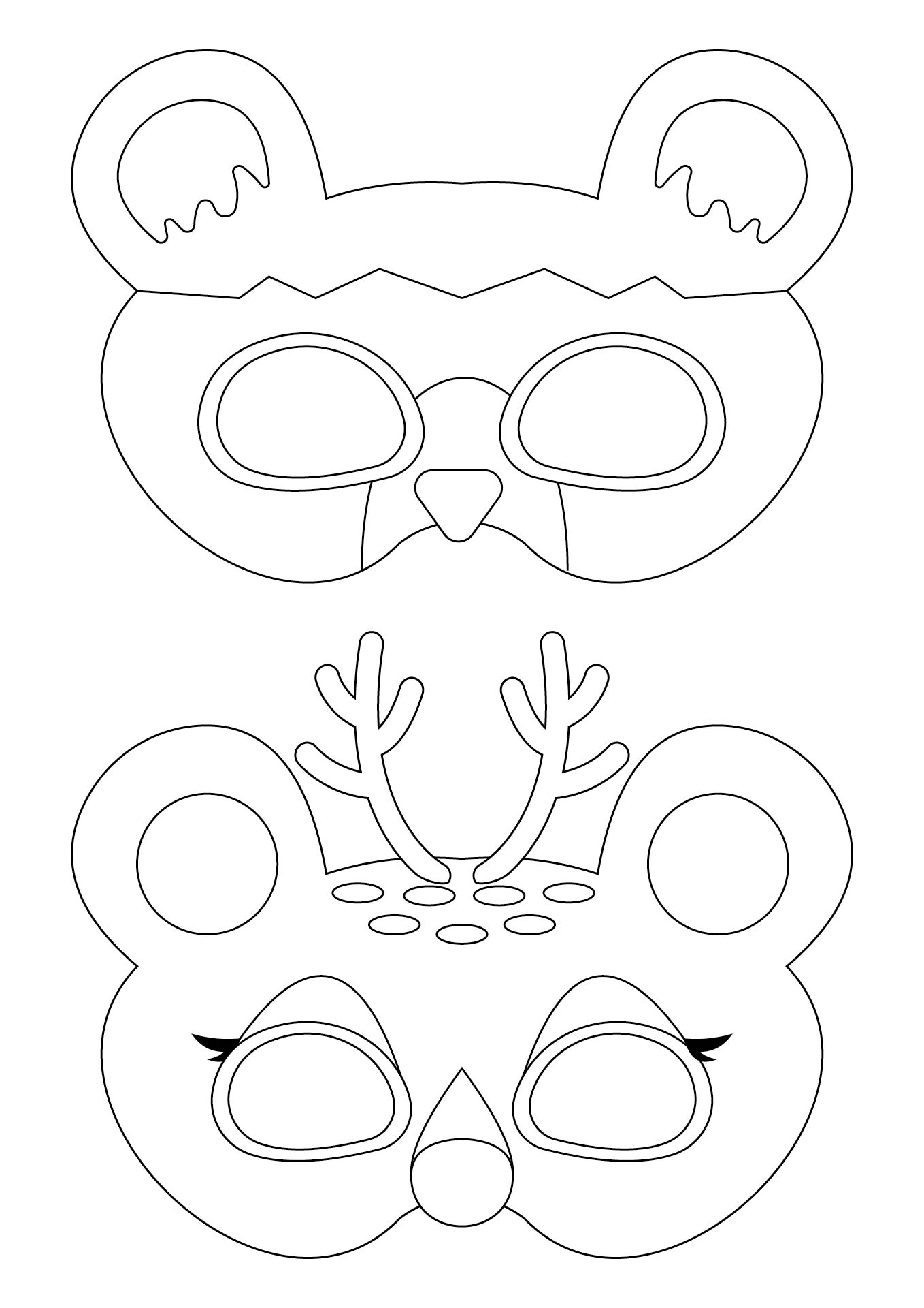 Printable Masks for Woodland Animal Party