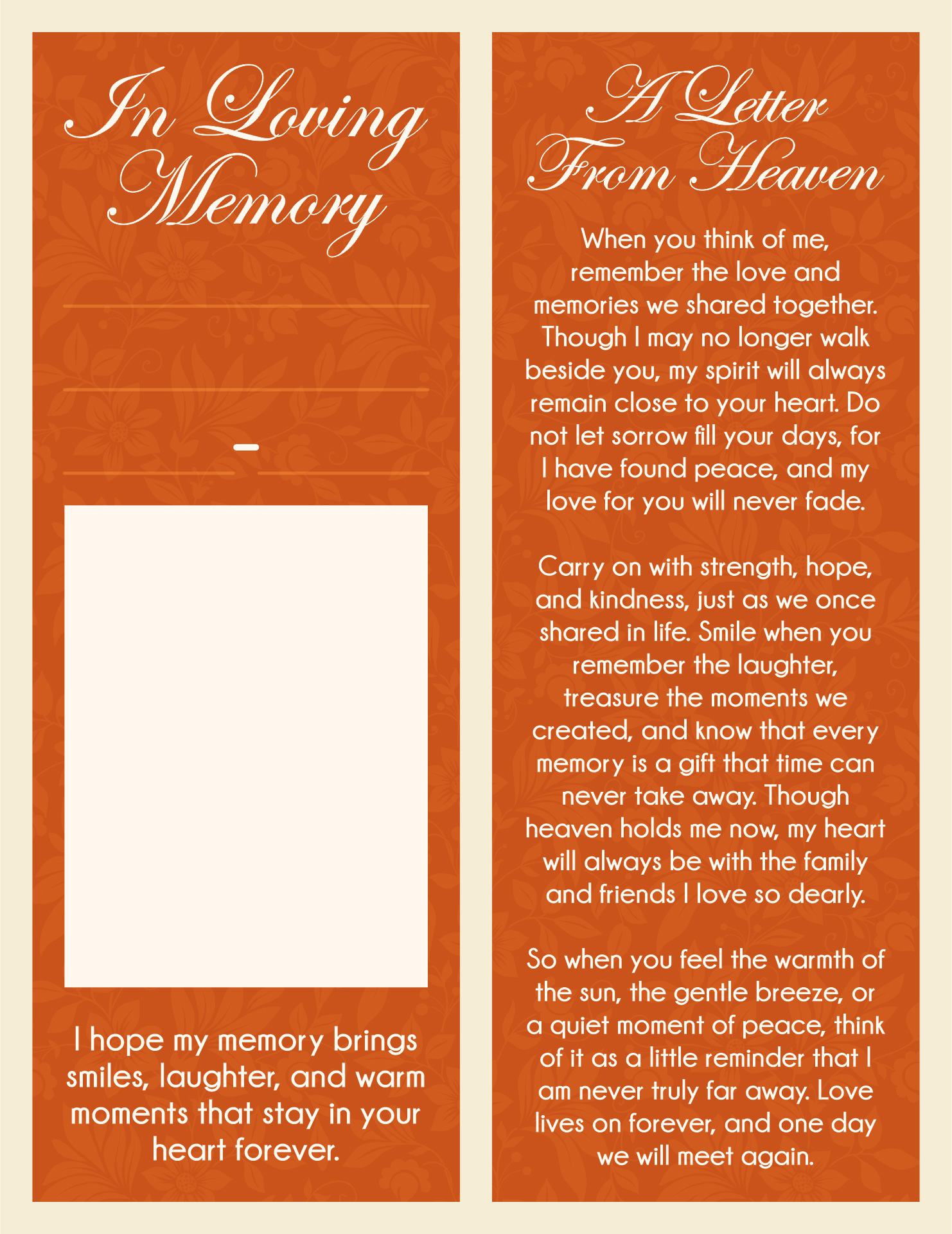 Printable Memorial Bookmarks with Quotes Printable Memorial Bookmarks with Quotes