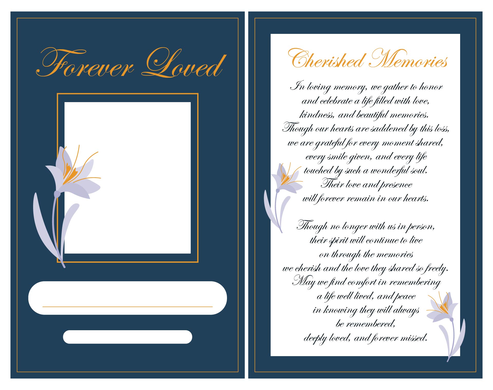 Printable Memorial Prayer Card