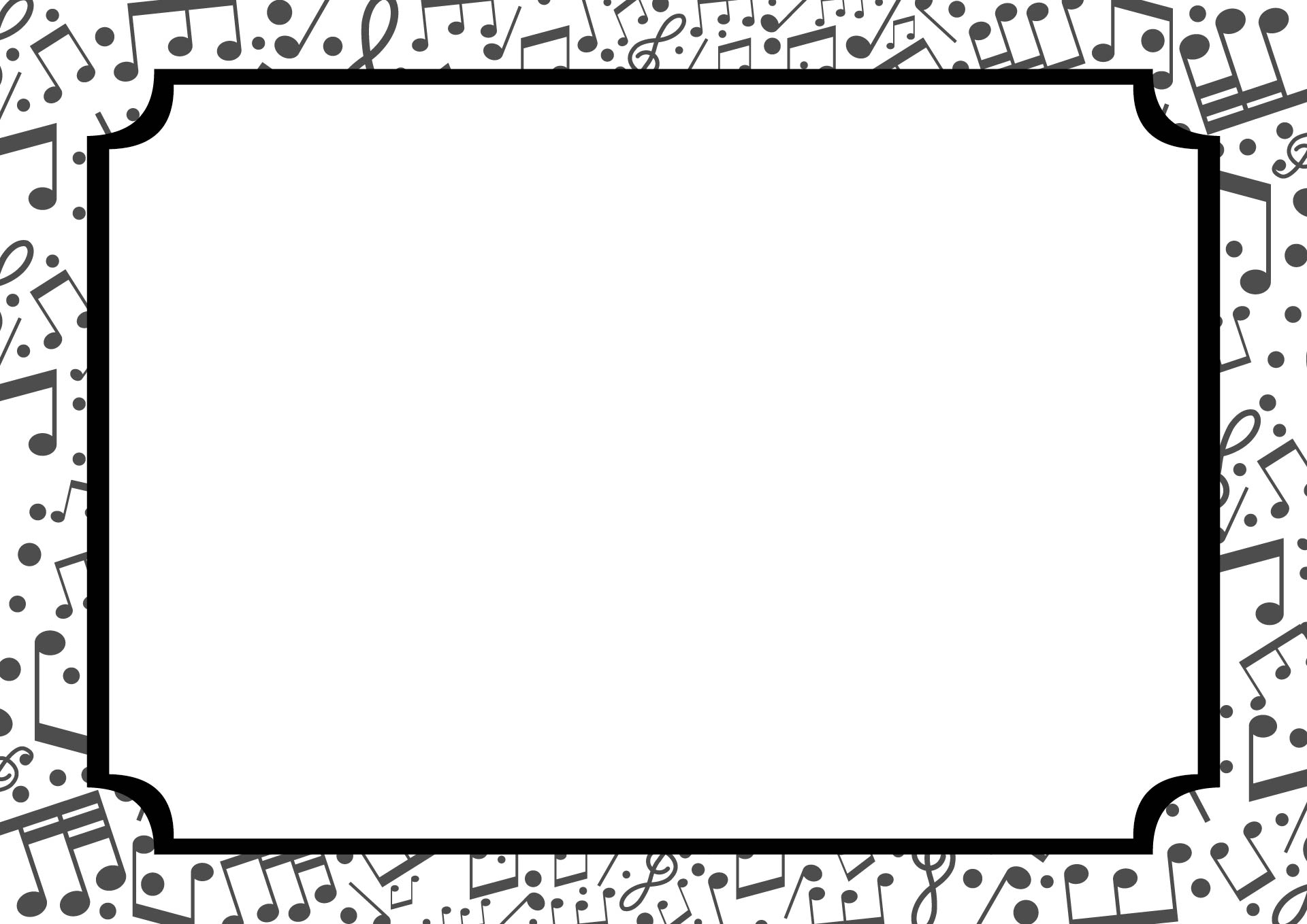Printable Musical Notes Borders for Certificates