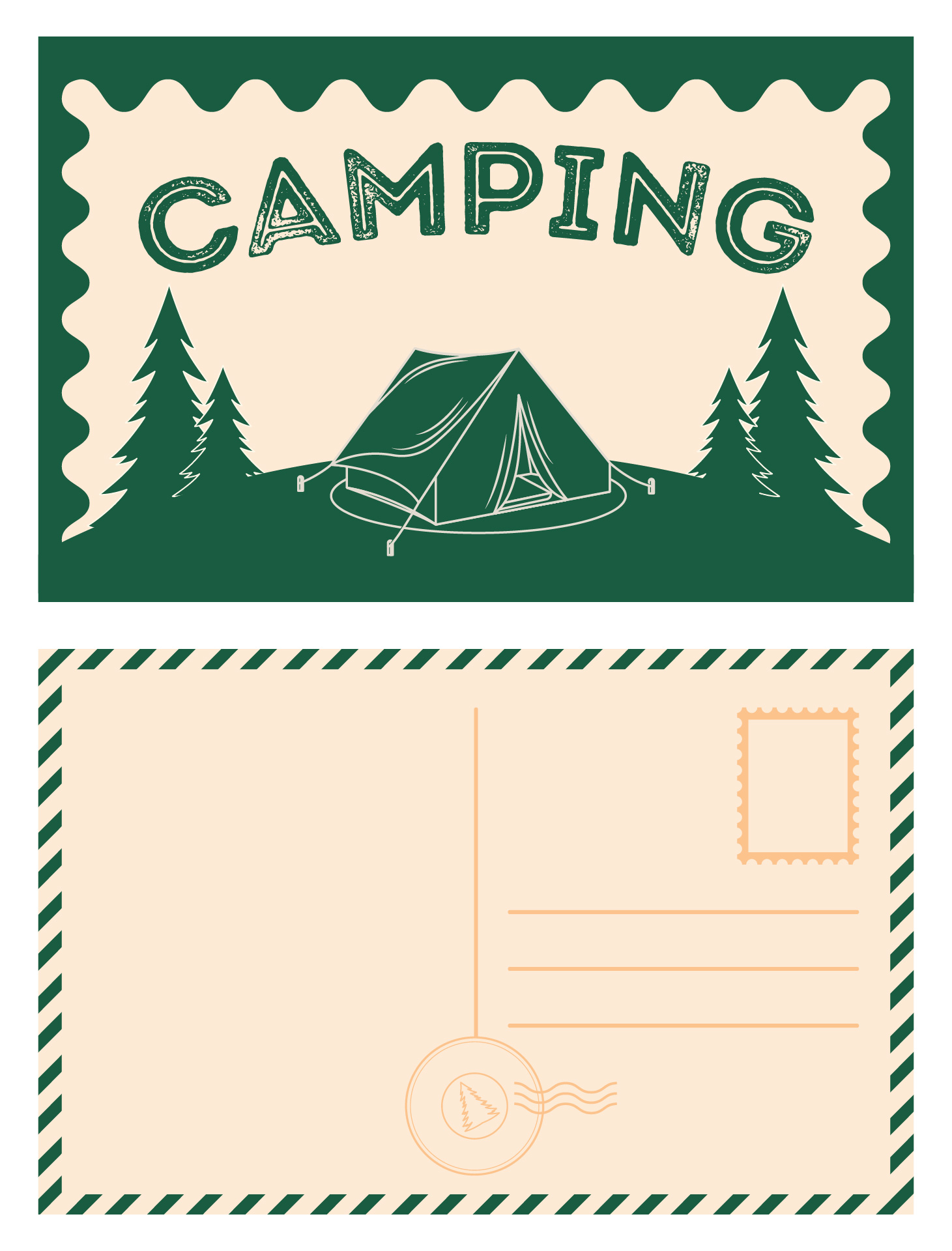 Printable RV Camping Postcards