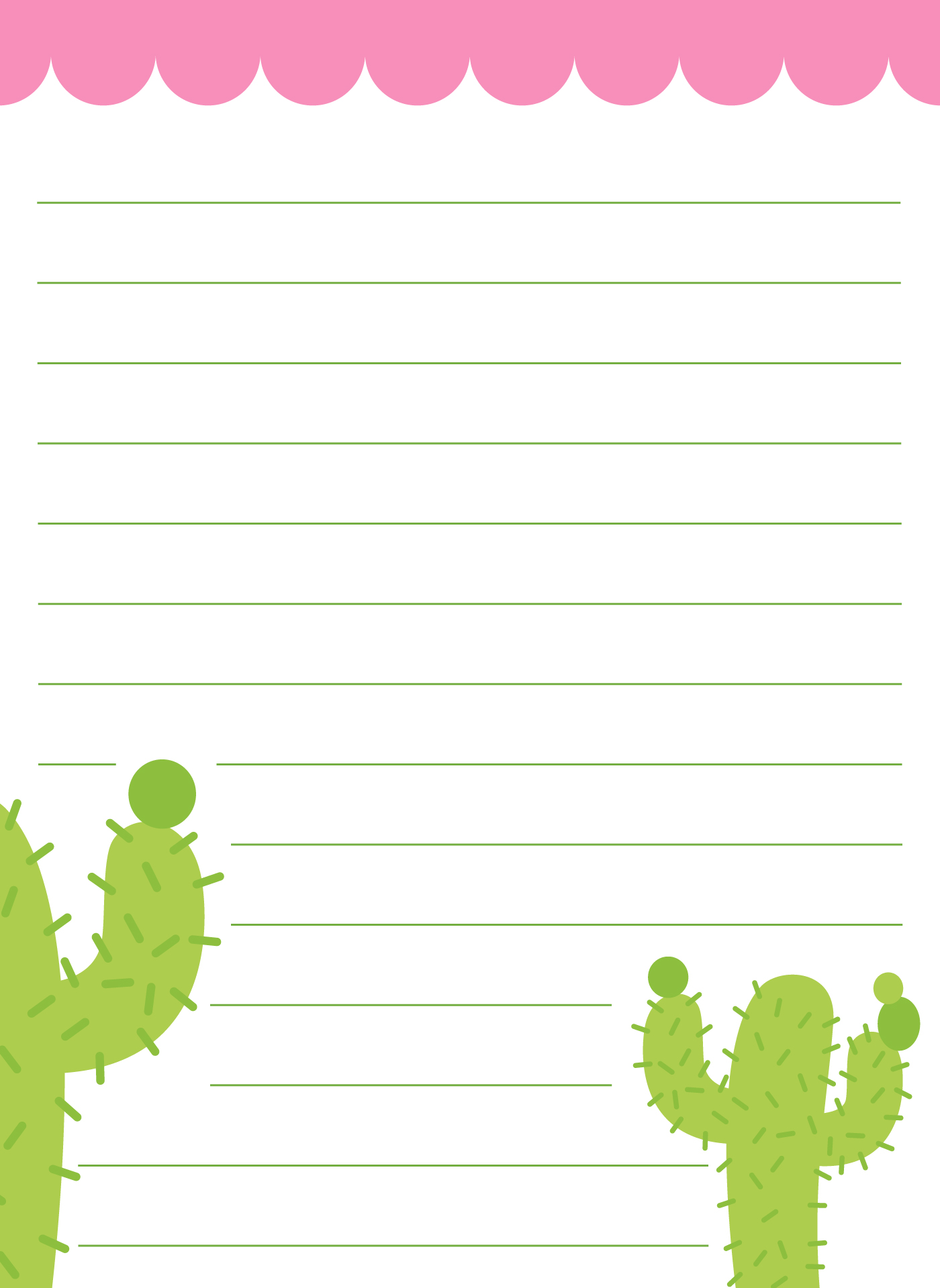 Printable School Stationery Unlined Sheets