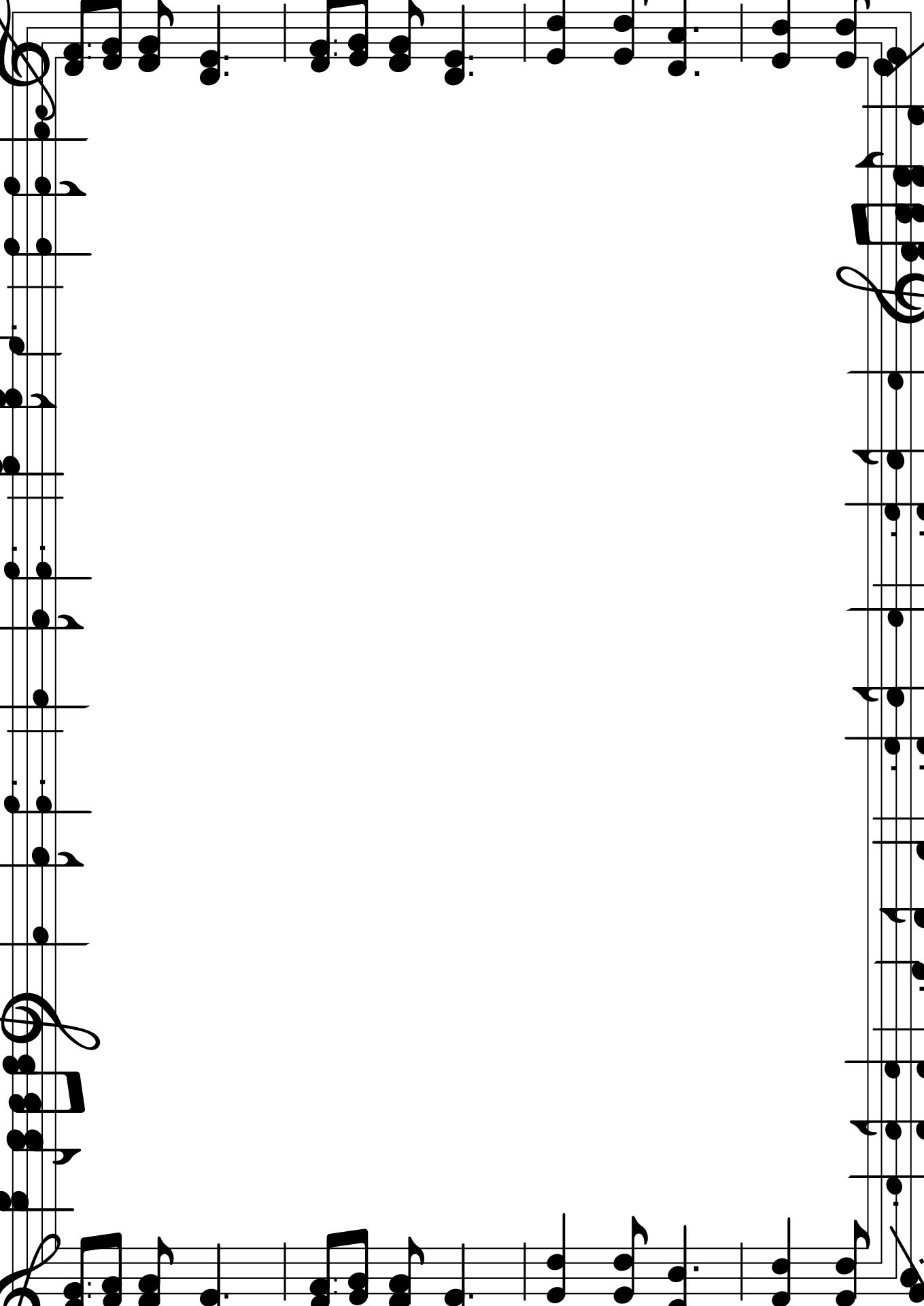 Printable Sheet Music Frame for Photos