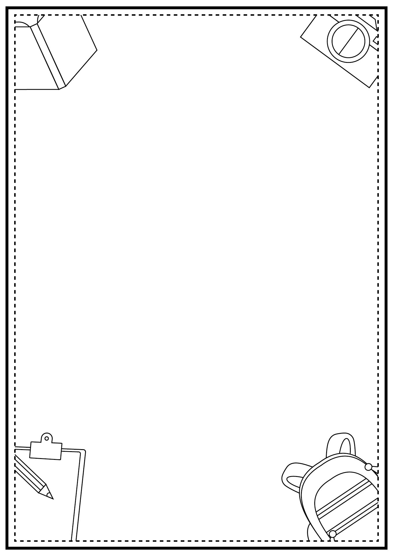 Printable Unlined School Stationery for Kids