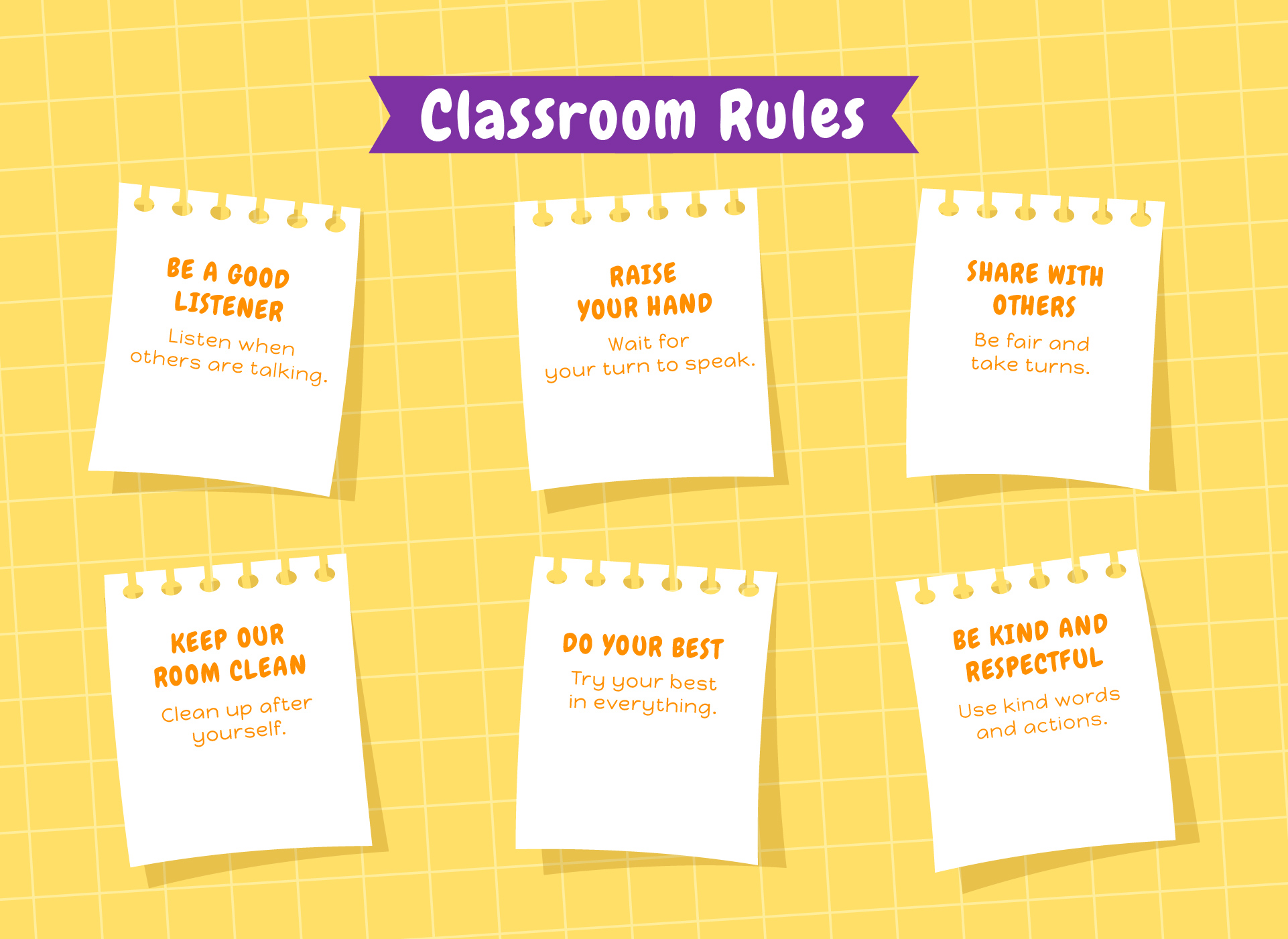 Printable Visual Classroom Rules