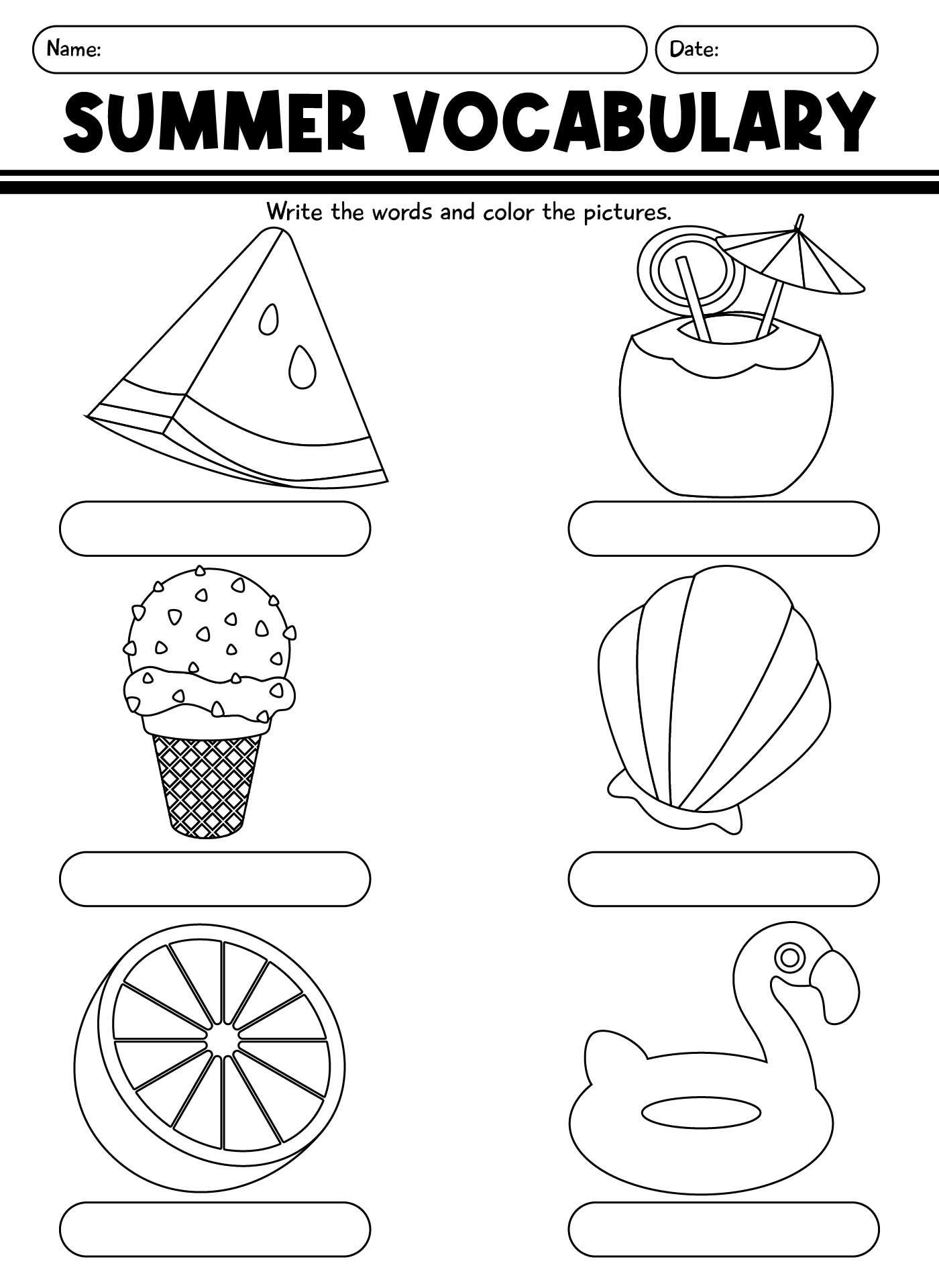 Printable Worksheets for Summer Learning Printable Worksheets for Summer Learning