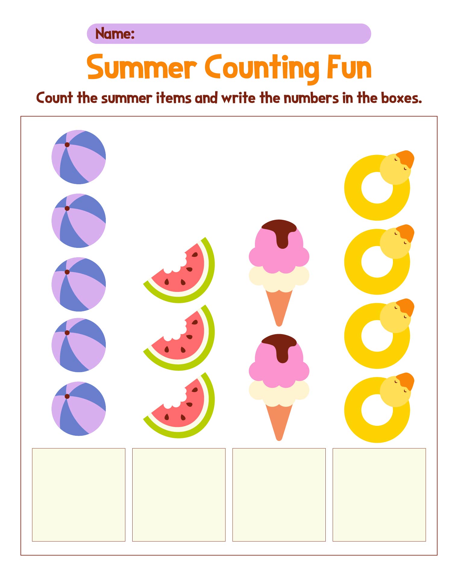 Stay-Cool This Summer Activities Sheet Printable