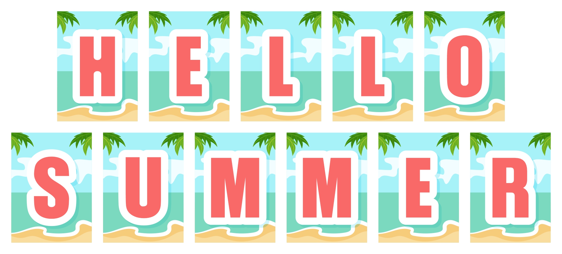 Summer Beach Party Printable Banner
