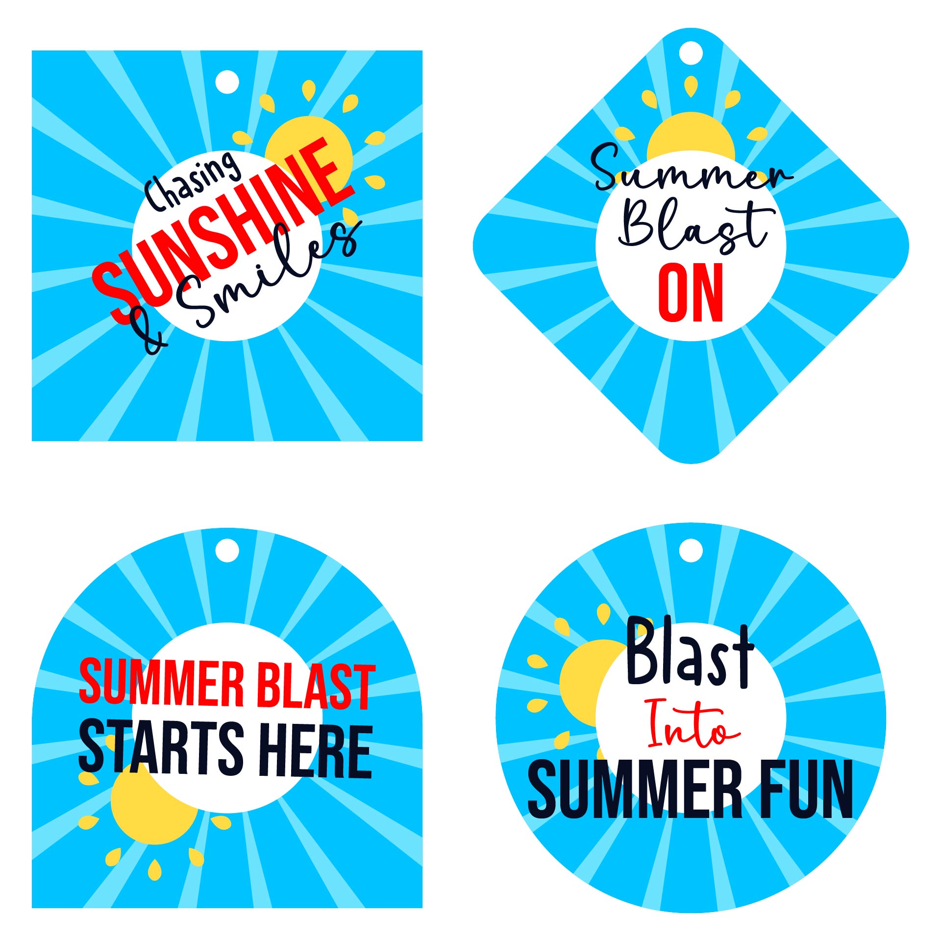 Summer Blast Gift Tag Printouts