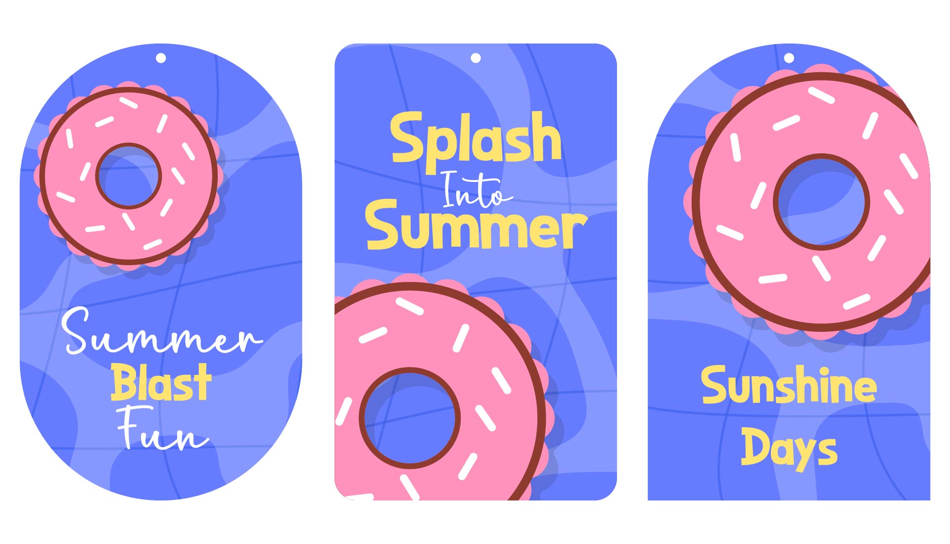 Summer Blast Themed Hang Tags