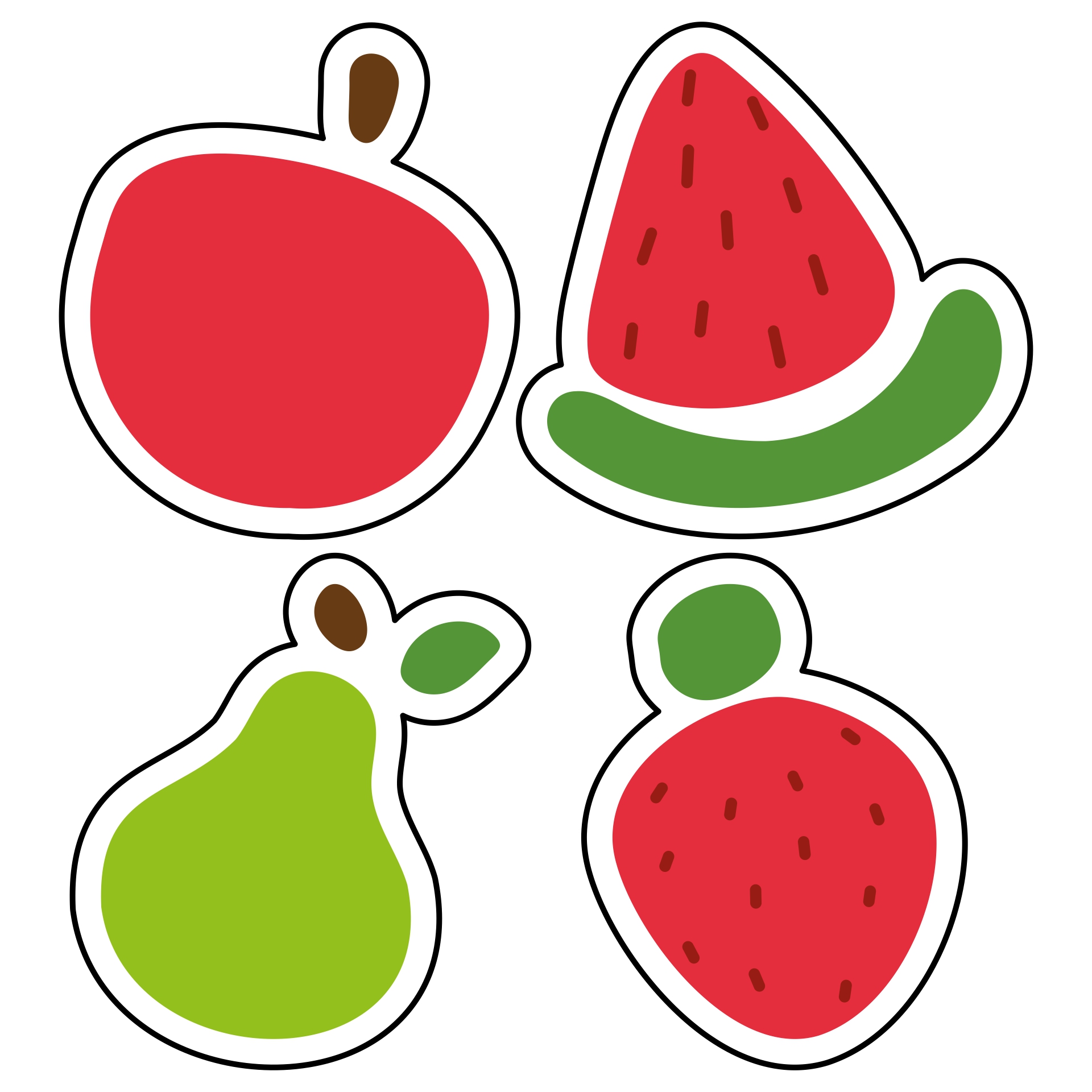 Summer Fruit Stickers Printables