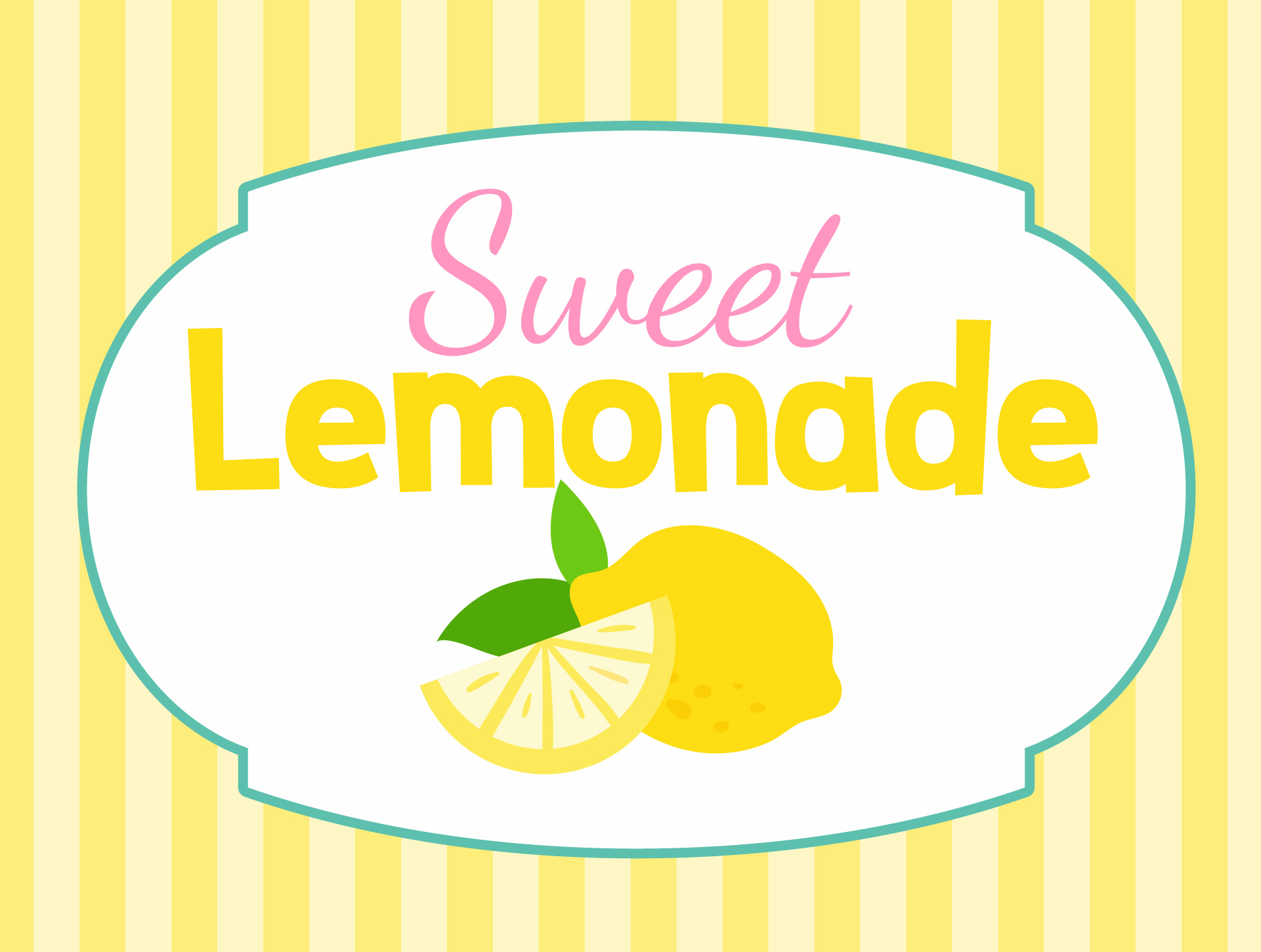Sweet Summer Lemonade Stand Signs Printable