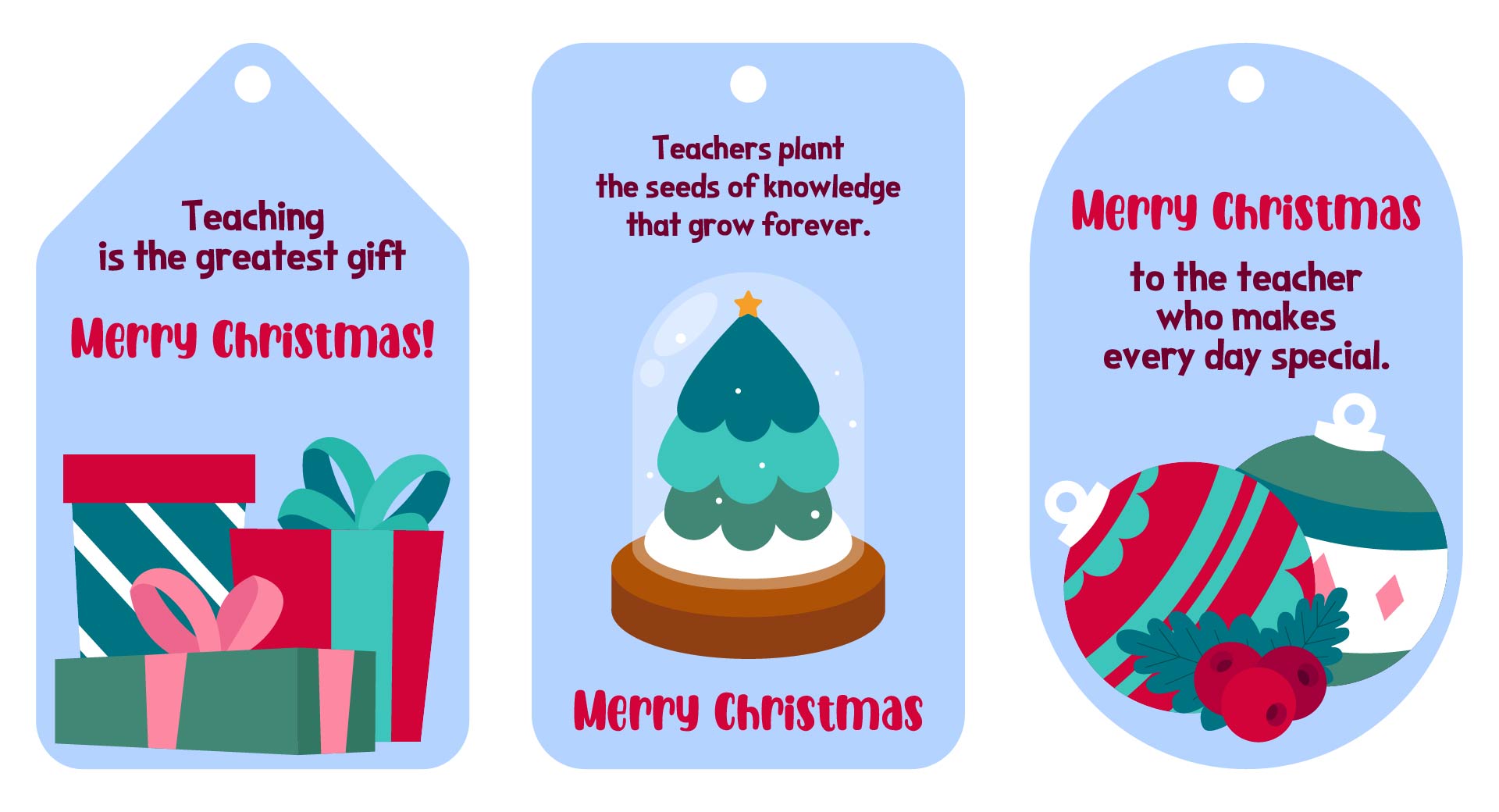 Teacher Appreciation Christmas Tags Printable Teacher Appreciation Christmas Tags Printable