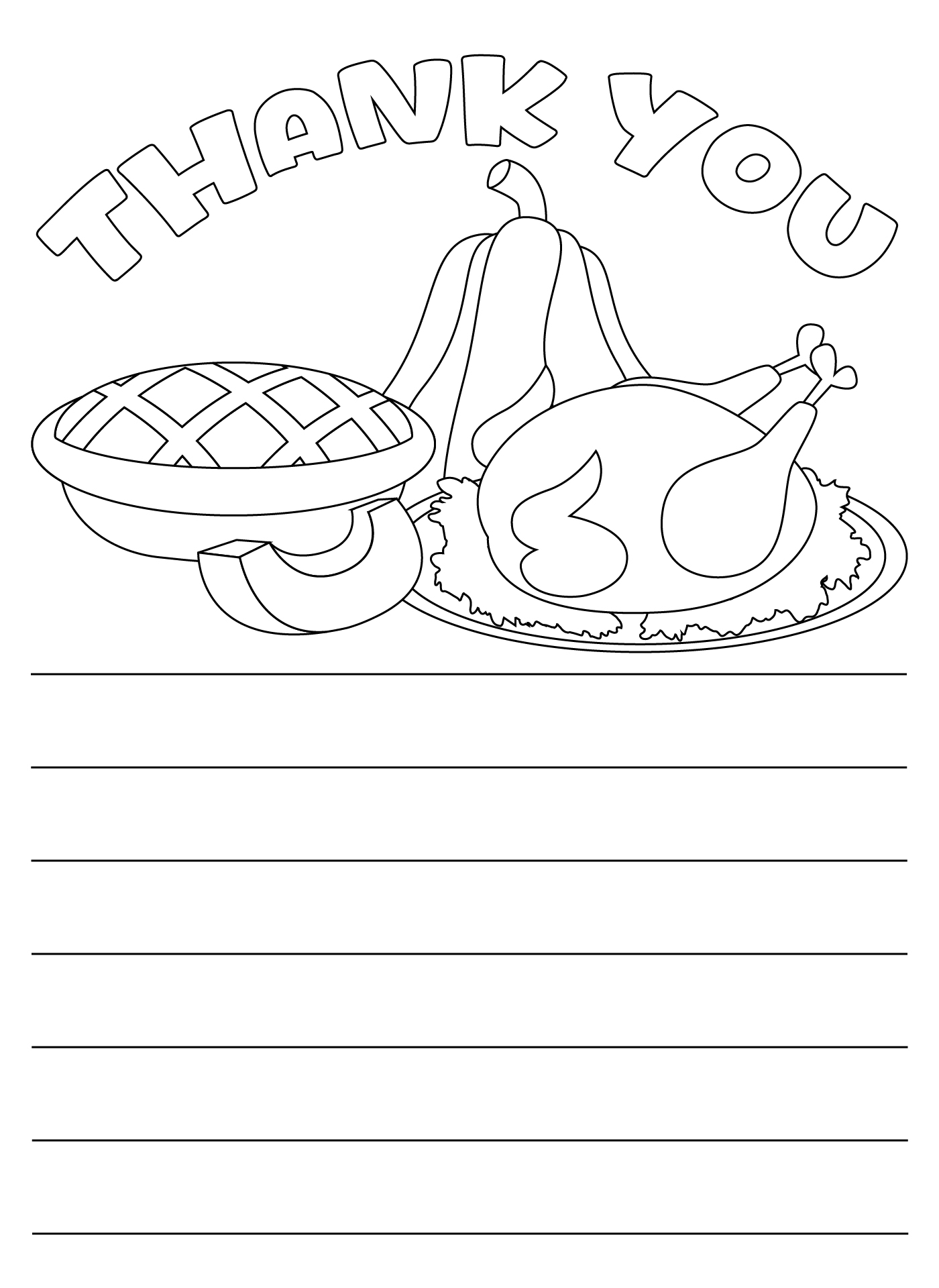Thank You Printable Thanksgiving Color Cards