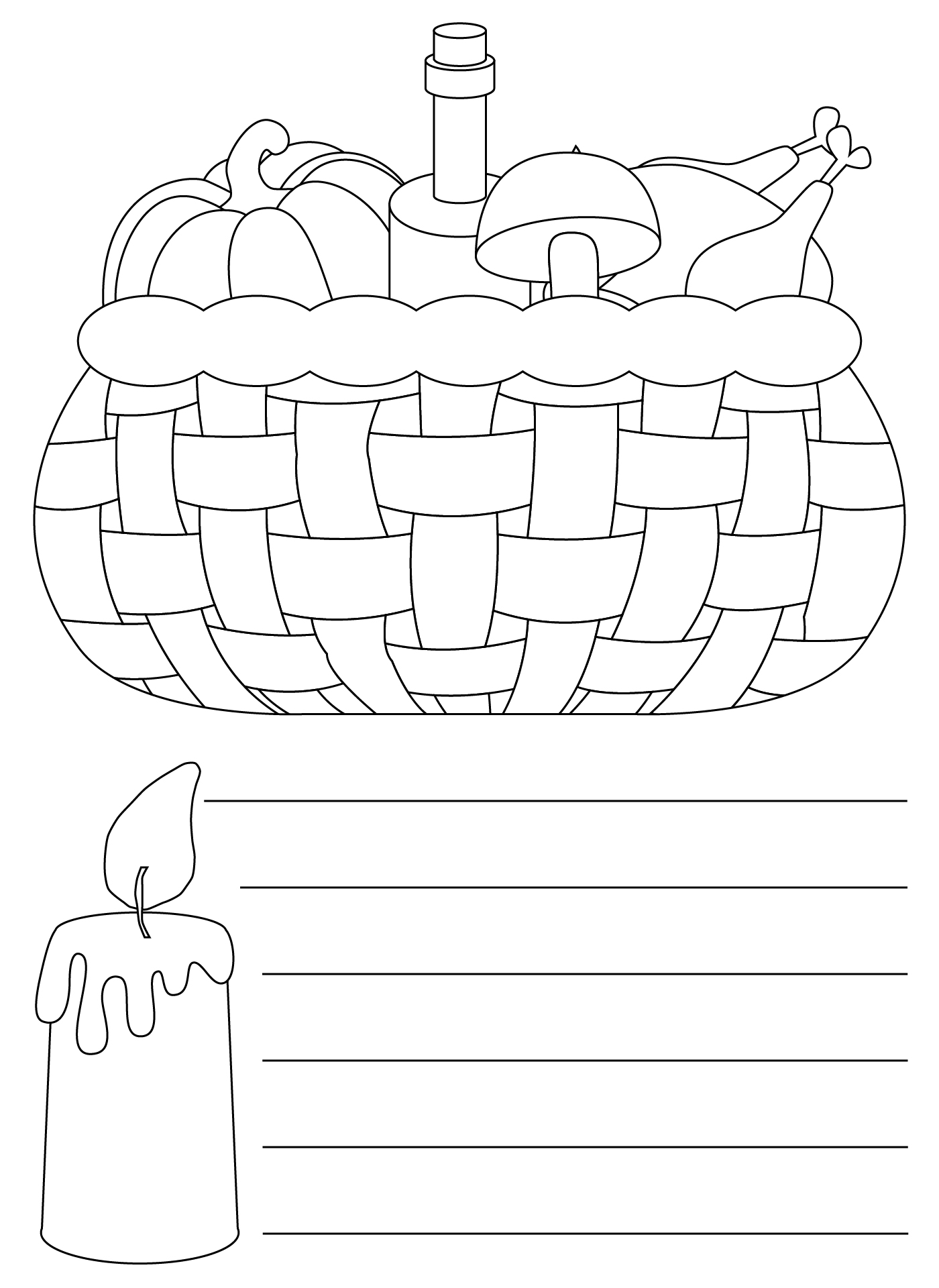 Thank You Printable Thanksgiving Color Sheets