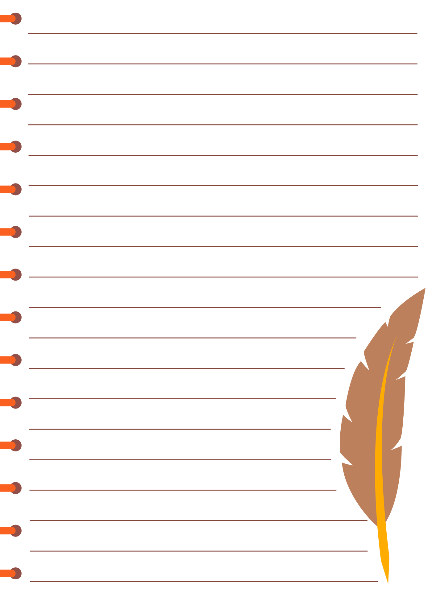 Unlined Printable Note Paper for School