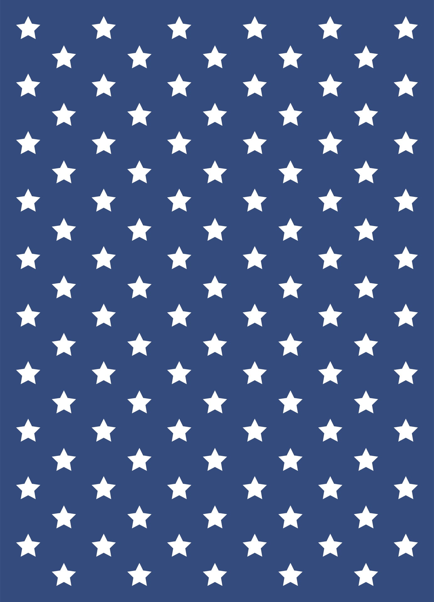 US Flag Stars Stencil Printable 8x11 Sheet