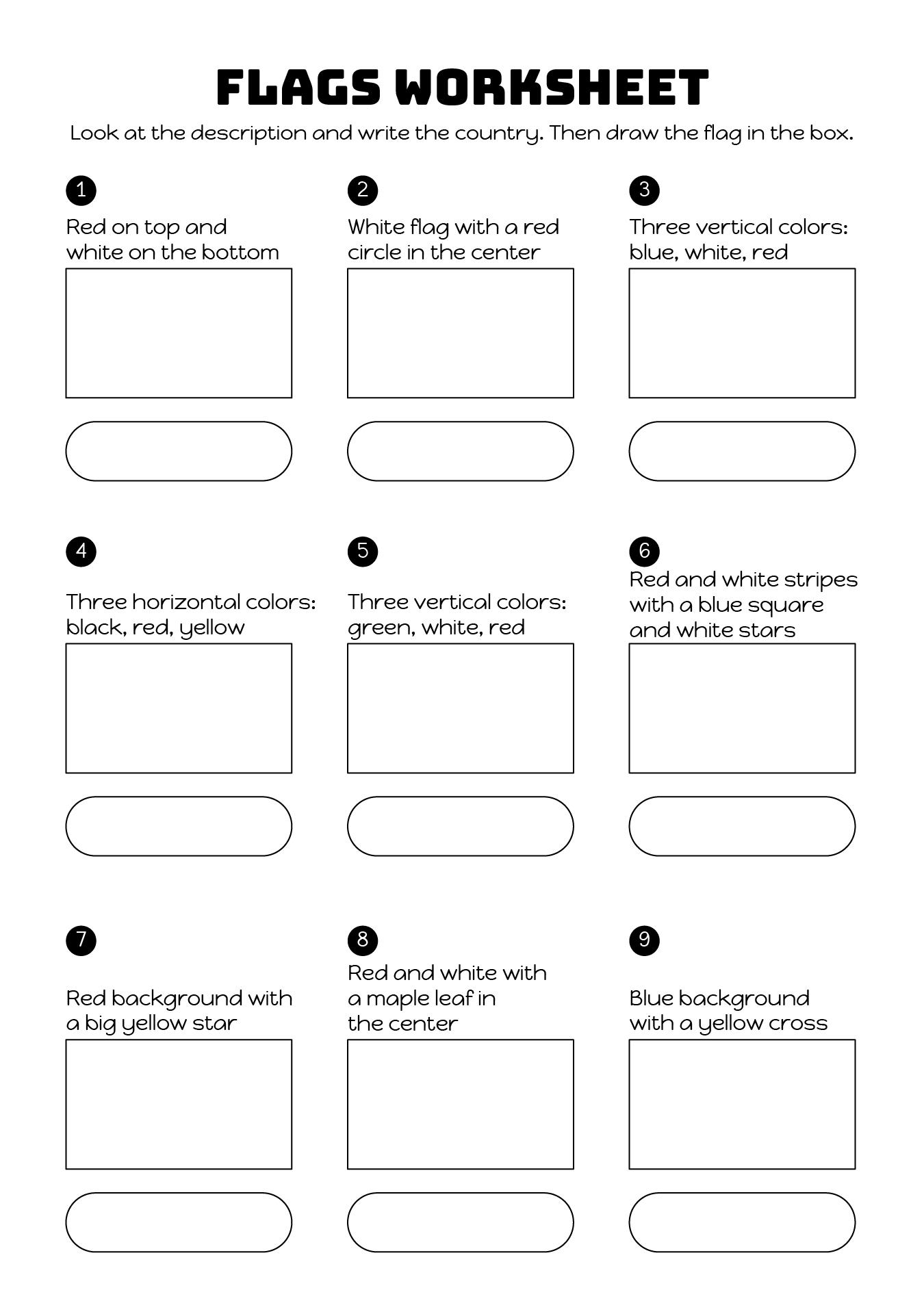 Flags English ESL Worksheets