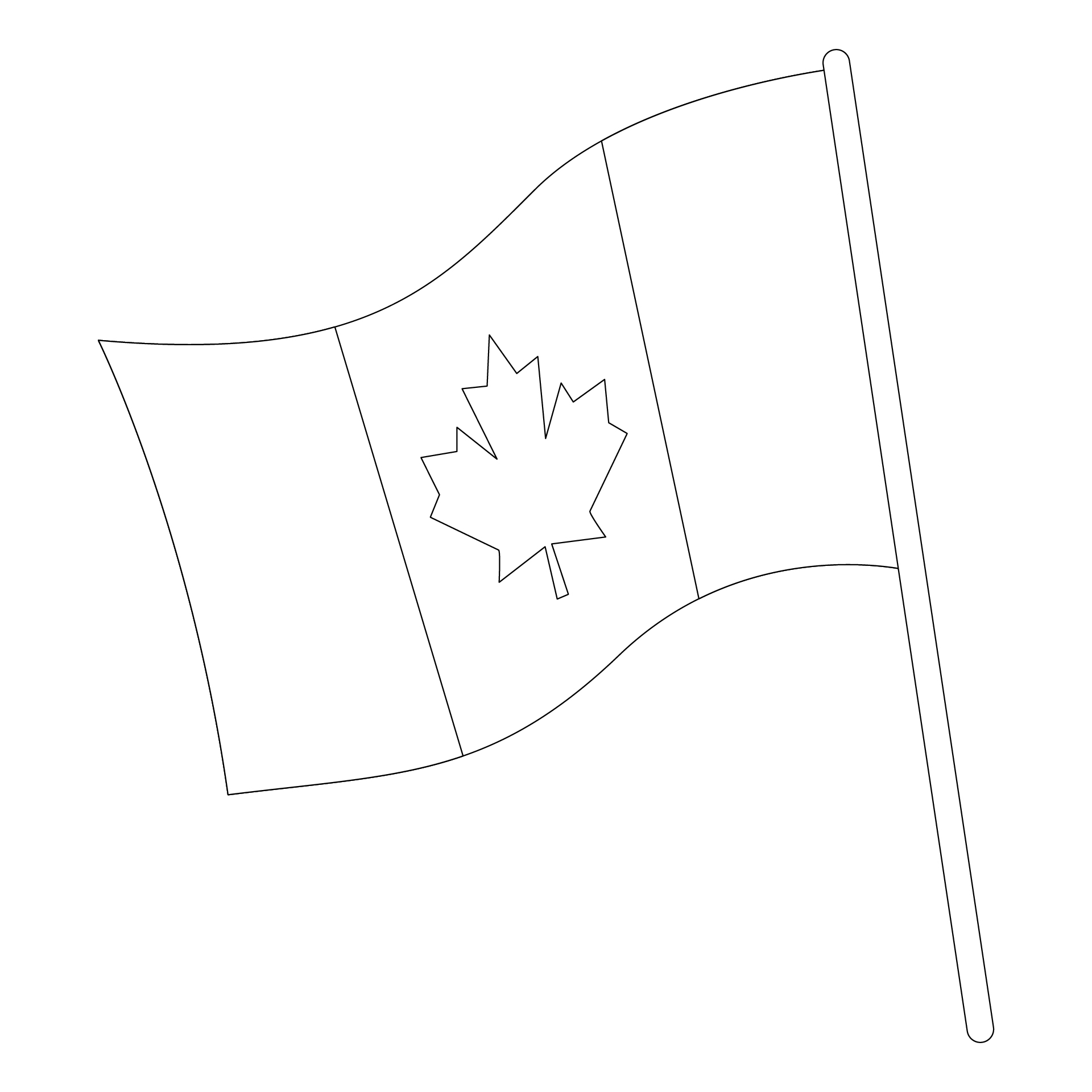 North American Flags Coloring Sheet