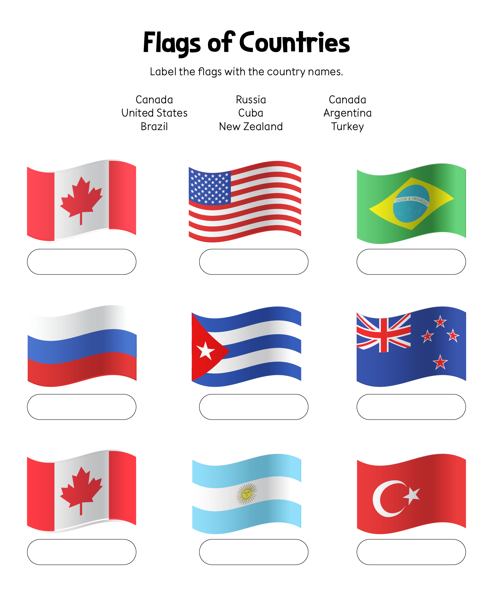 Cpuntries And Nationalities Worksheet